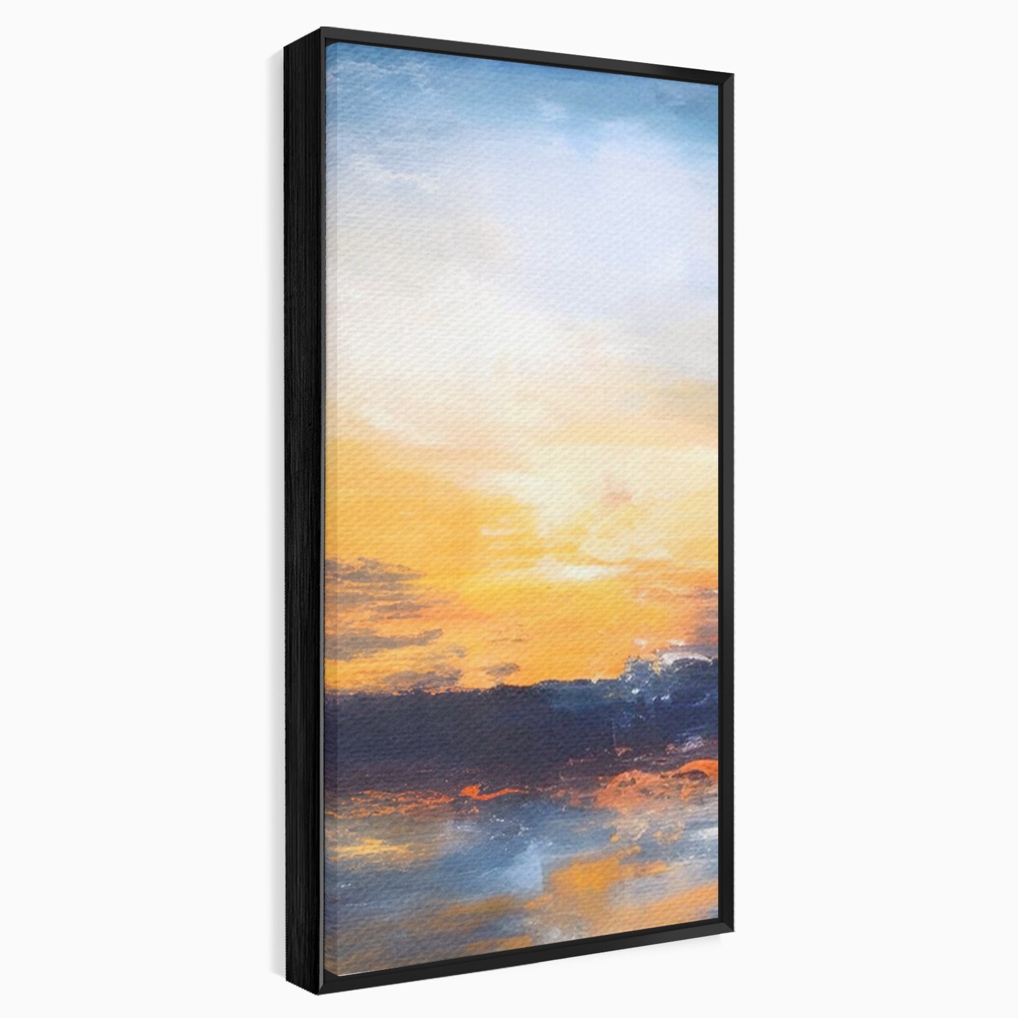 Set 2 Tablouri Canvas Premium LuxCanva® A2-1603, Un Apus Abstract, Living, Pastel, Mare, Soare, Nisip, Dormitor, Culori Vibrante