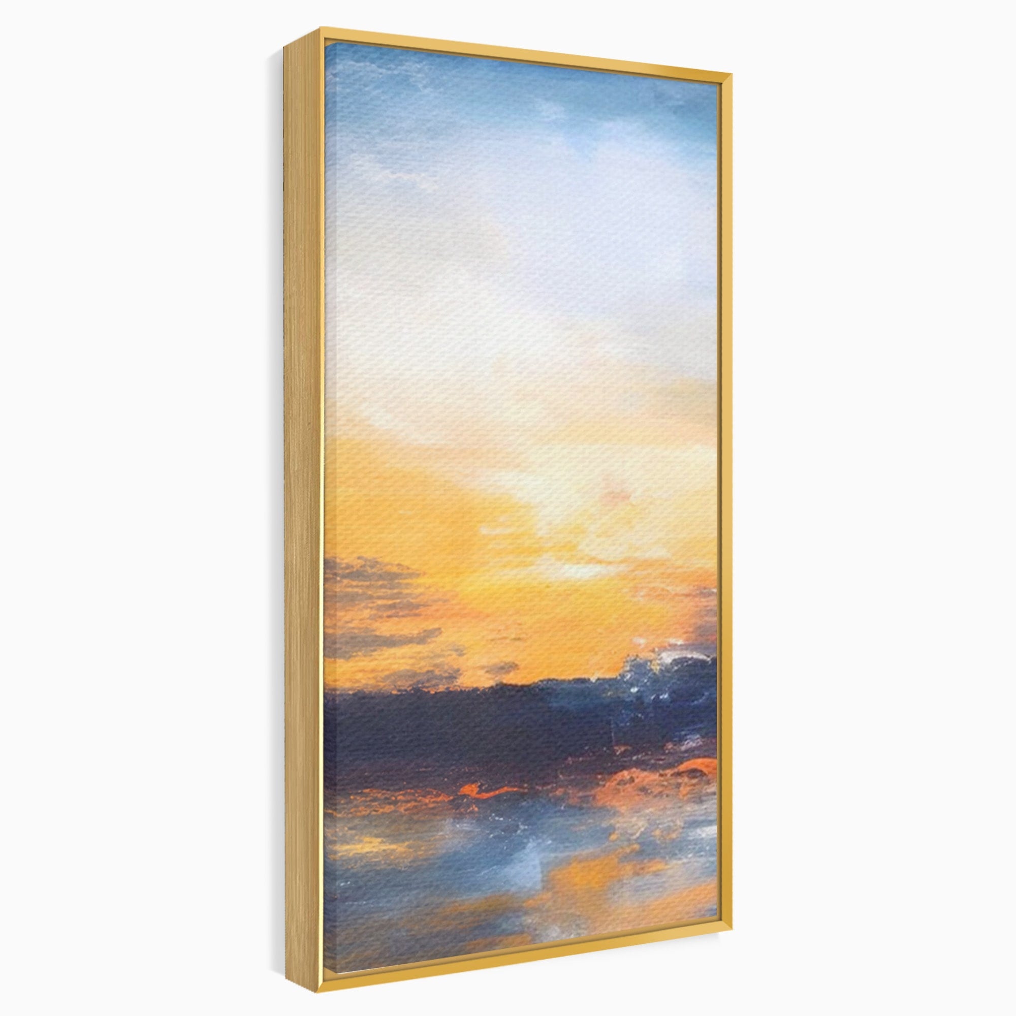 Set 2 Tablouri Canvas Premium LuxCanva® A2-1603, Un Apus Abstract, Living, Pastel, Mare, Soare, Nisip, Dormitor, Culori Vibrante