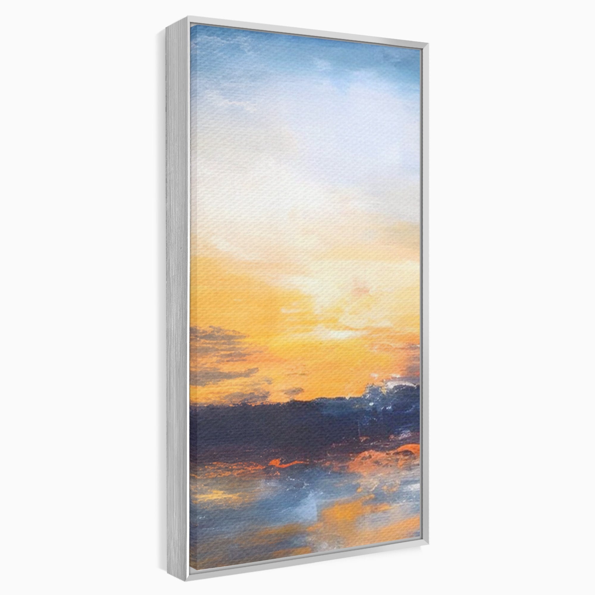 Set 2 Tablouri Canvas Premium LuxCanva® A2-1603, Un Apus Abstract, Living, Pastel, Mare, Soare, Nisip, Dormitor, Culori Vibrante