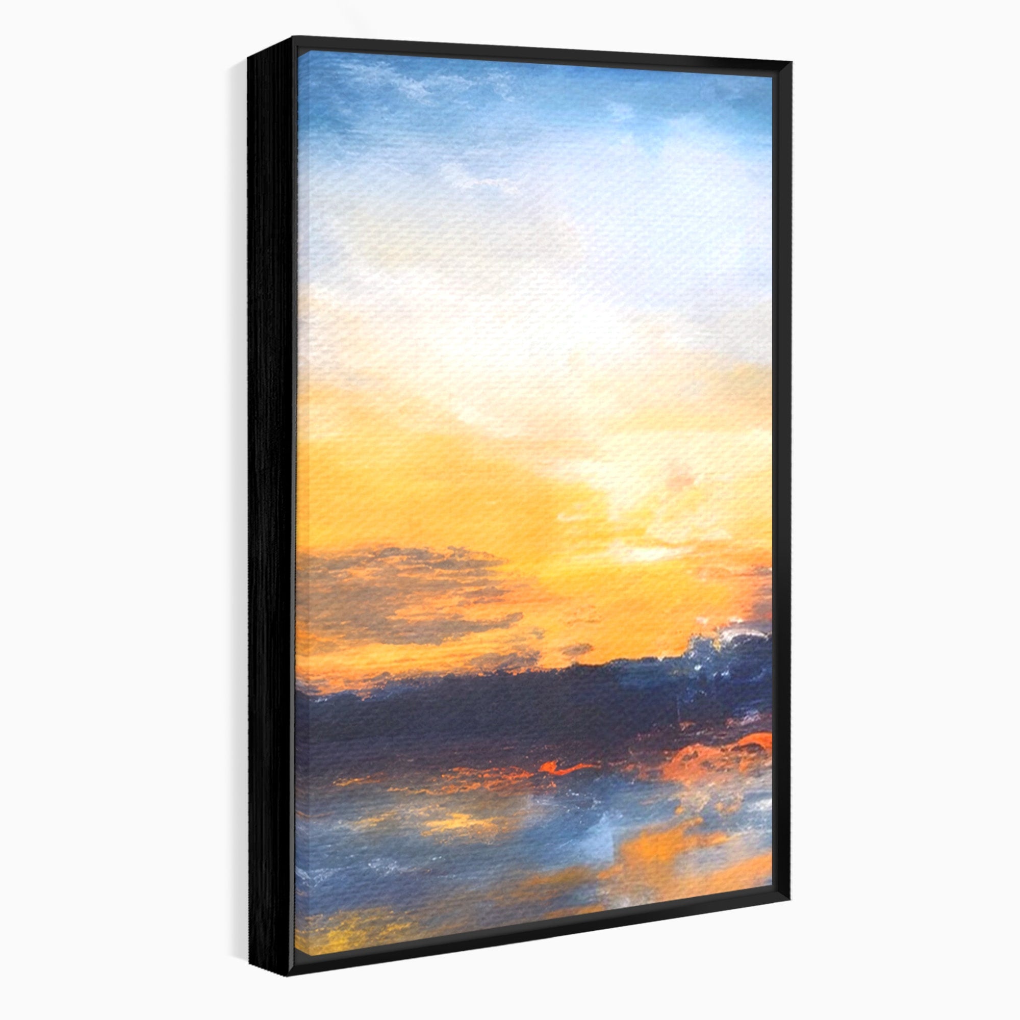 Set 2 Tablouri Canvas Premium LuxCanva® A2-1603, Un Apus Abstract, Living, Pastel, Mare, Soare, Nisip, Dormitor, Culori Vibrante
