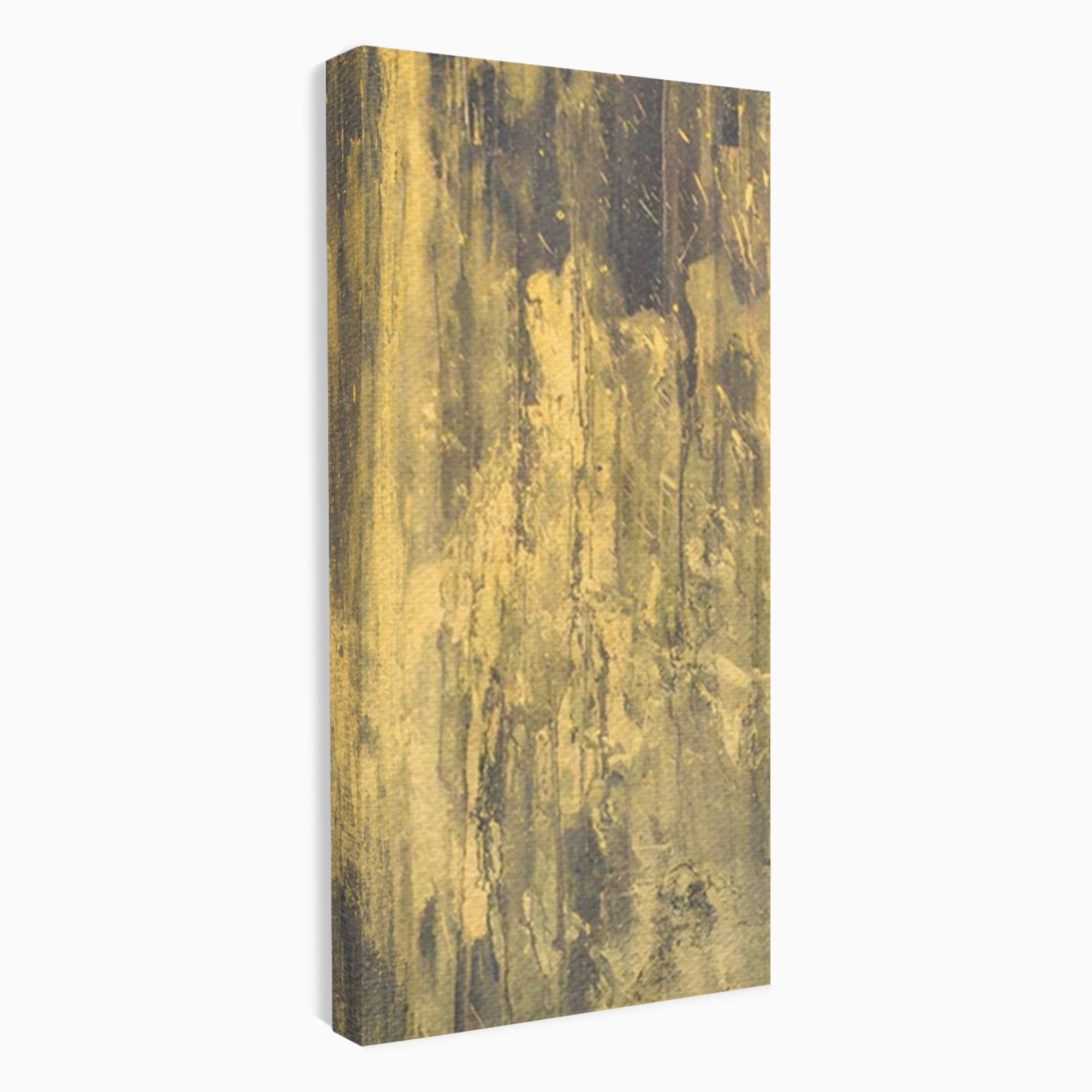 Set 2 Tablouri Canvas Premium LuxCanva® A2-1606, Vibratie Gold, Living, Abstract, Decorativ, Auriu, Dormitor, Culori Vibrante