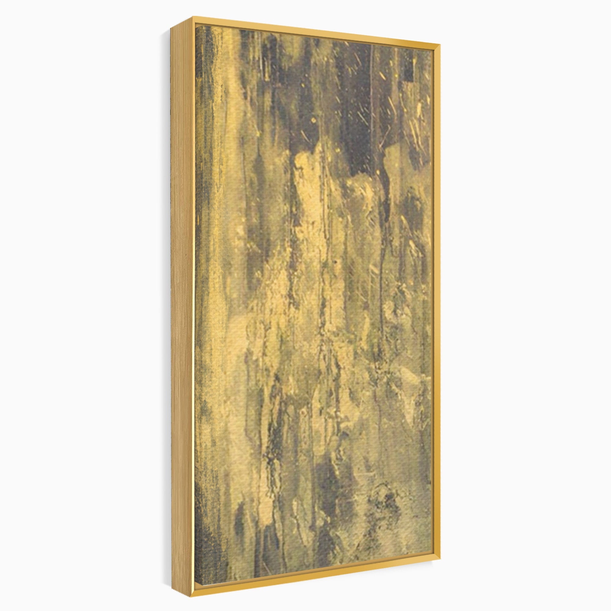 Set 2 Tablouri Canvas Premium LuxCanva® A2-1606, Vibratie Gold, Living, Abstract, Decorativ, Auriu, Dormitor, Culori Vibrante