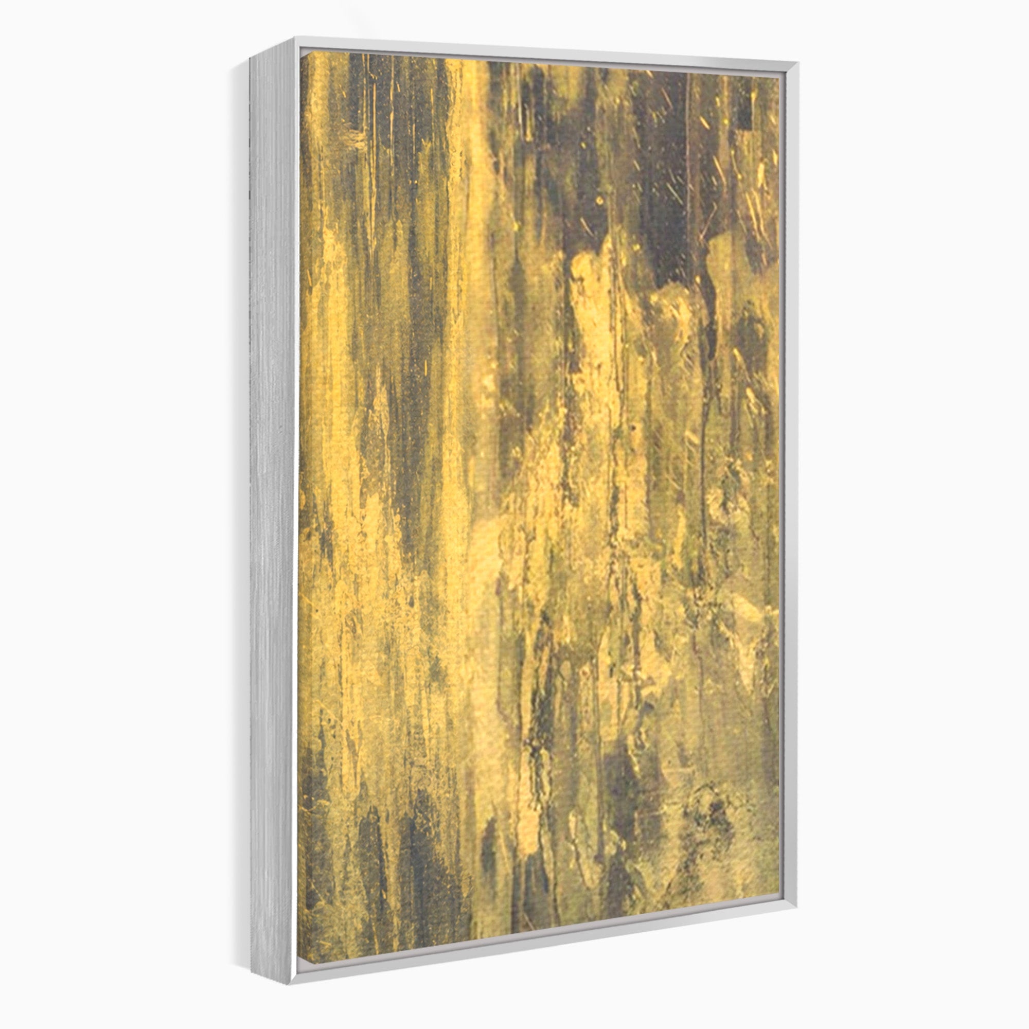 Set 2 Tablouri Canvas Premium LuxCanva® A2-1606, Vibratie Gold, Living, Abstract, Decorativ, Auriu, Dormitor, Culori Vibrante