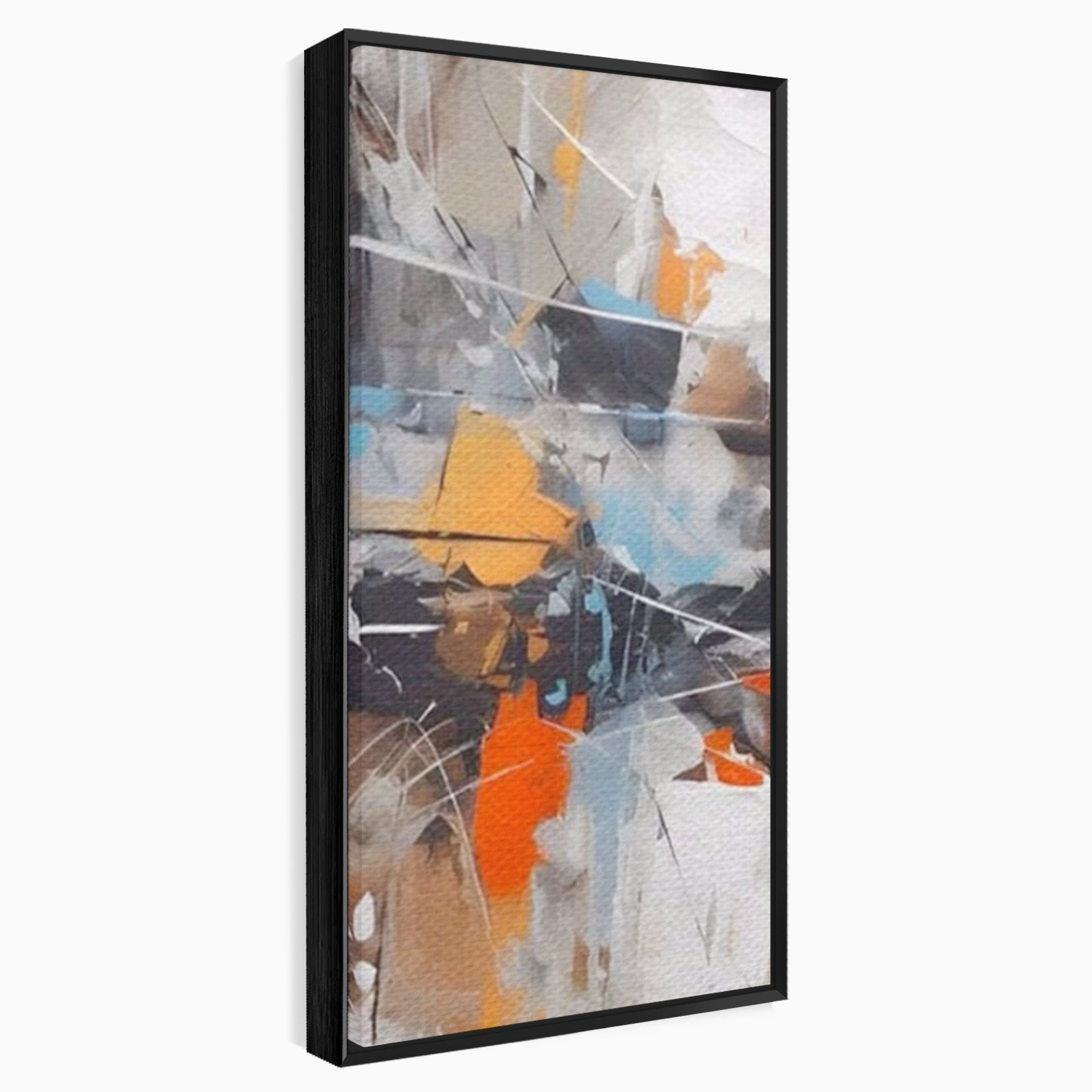Set 2 Tablouri Canvas Premium LuxCanva® A2-1615, Un Dans Al Culorilor, Living, Blue, Linii, Pensulat, Decorativ, Dormitor, Culori Vibrante