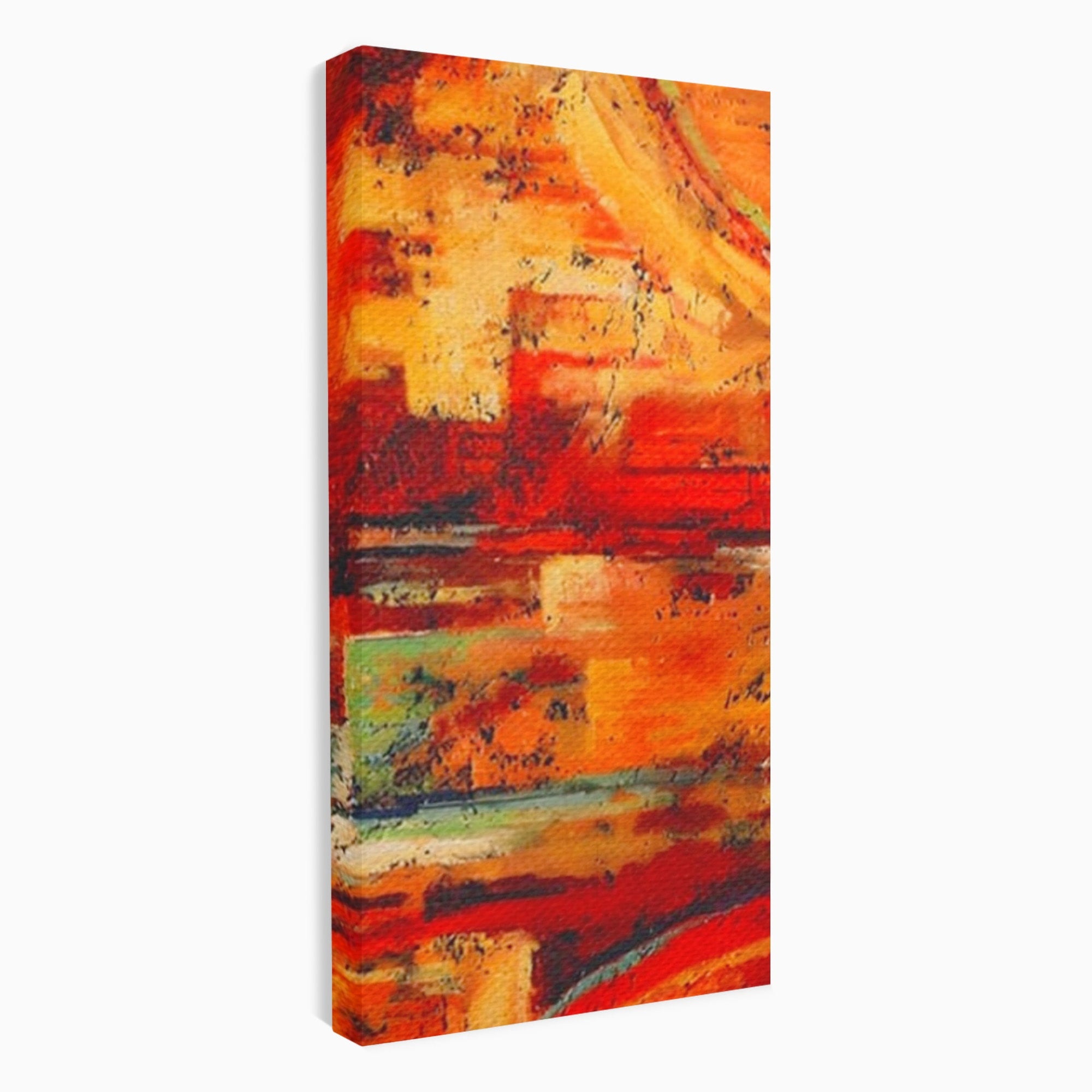 Set 2 Tablouri Canvas Premium LuxCanva® A2-1631, Abstract Red, Living, Cromatic, Decorativ, Dormitor, Culori Vibrante