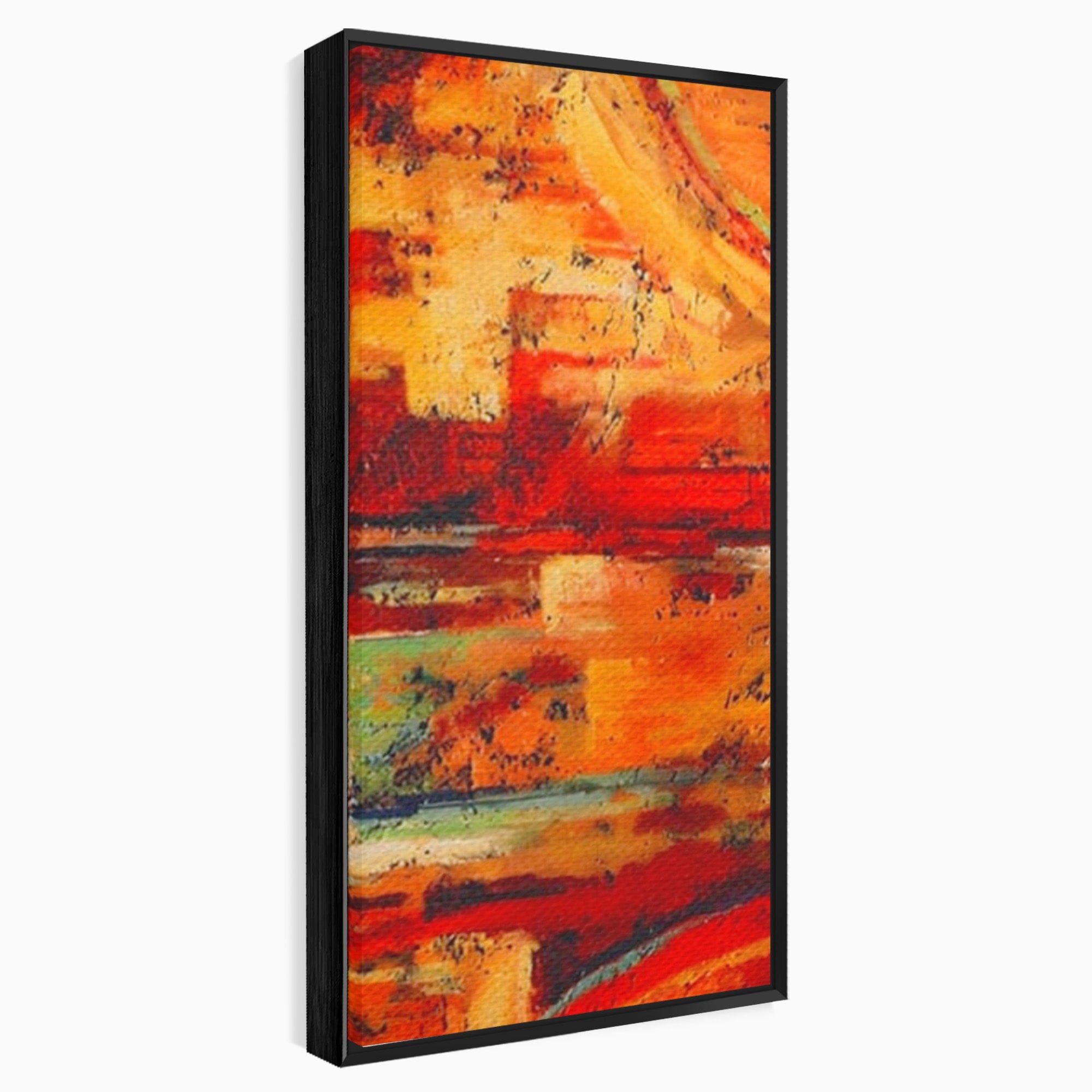 Set 2 Tablouri Canvas Premium LuxCanva® A2-1631, Abstract Red, Living, Cromatic, Decorativ, Dormitor, Culori Vibrante