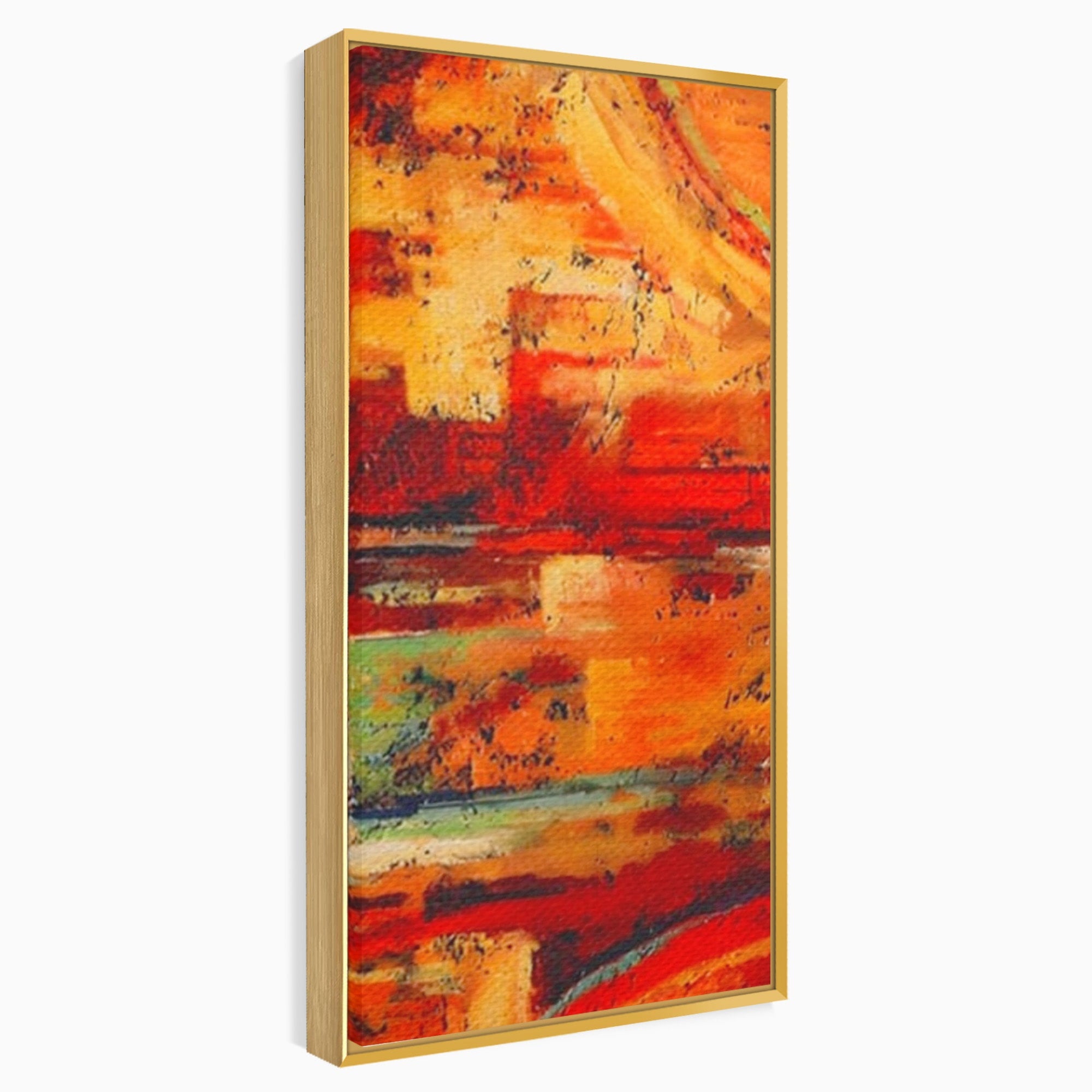 Set 2 Tablouri Canvas Premium LuxCanva® A2-1631, Abstract Red, Living, Cromatic, Decorativ, Dormitor, Culori Vibrante