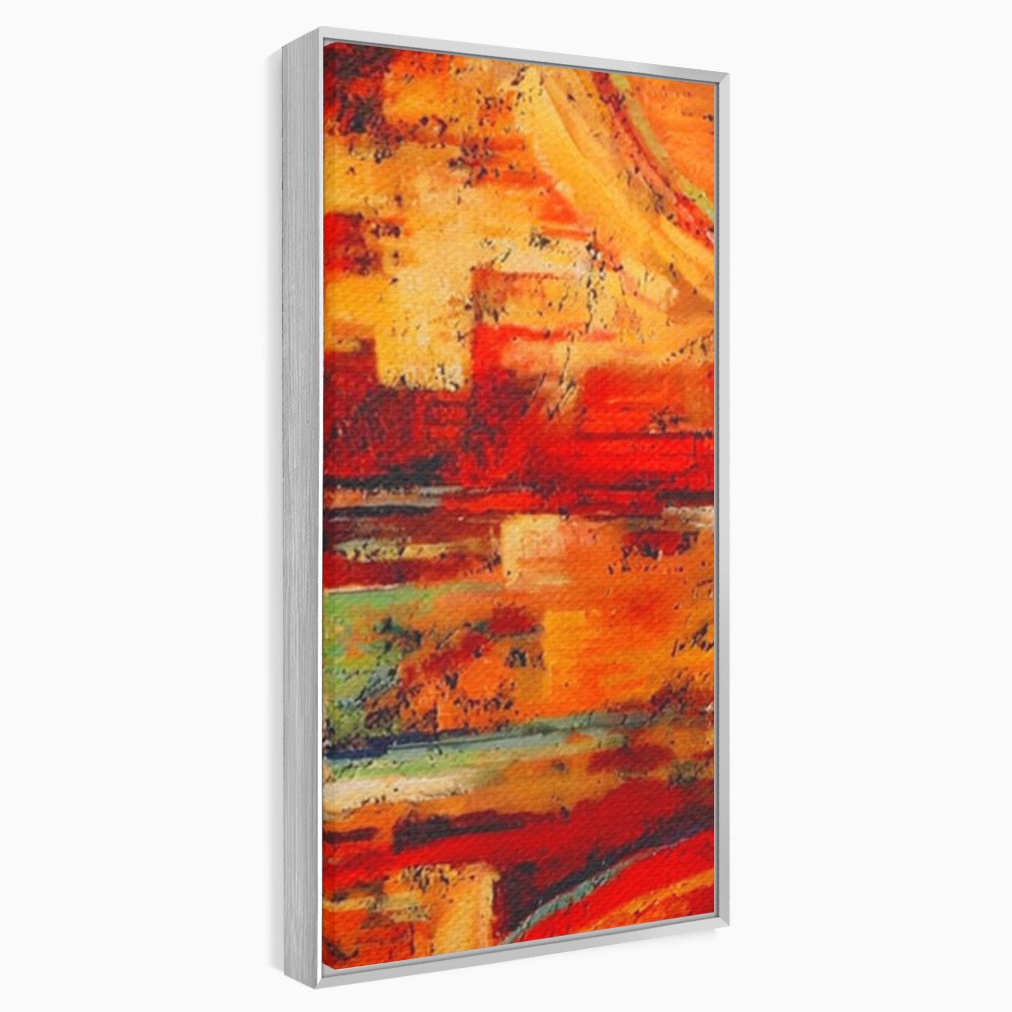 Set 2 Tablouri Canvas Premium LuxCanva® A2-1631, Abstract Red, Living, Cromatic, Decorativ, Dormitor, Culori Vibrante