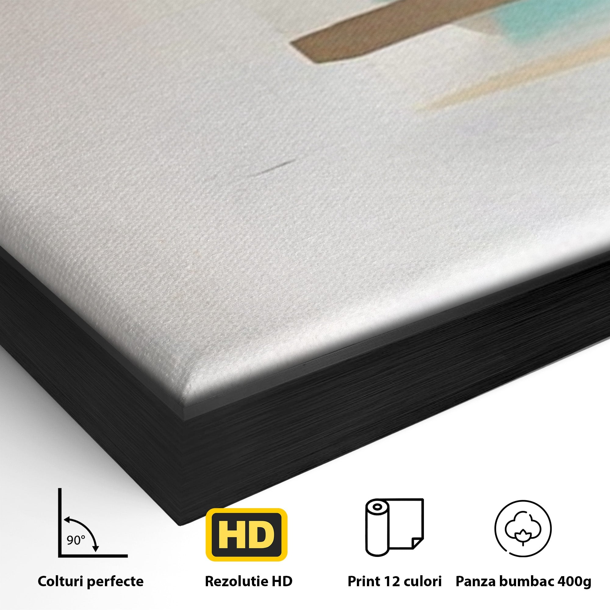 Set 2 Tablouri Canvas Premium LuxCanva® A2-1635, Abstract Circular, Room, Forme, Decorativ, Dormitor, Culori Vibrante