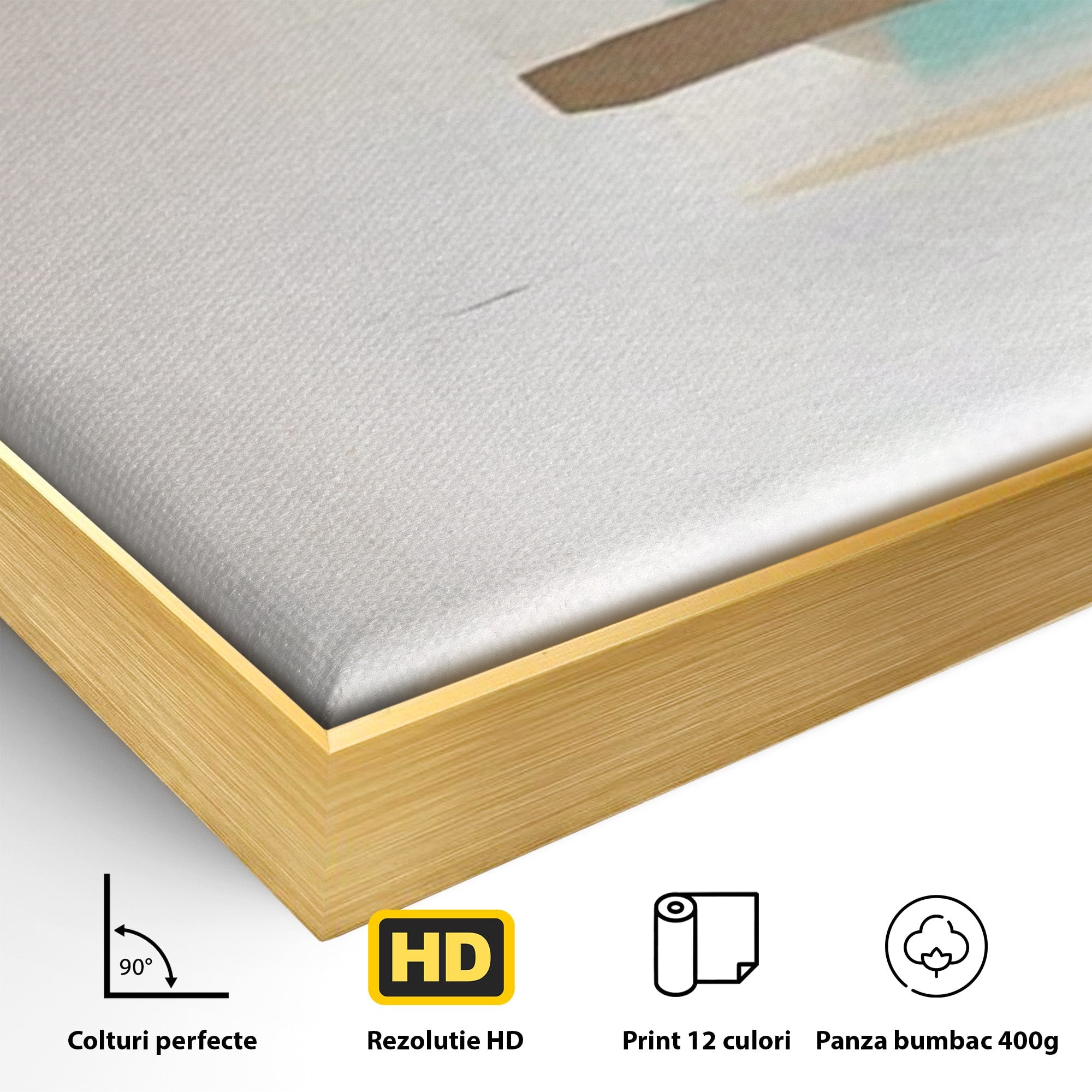 Set 2 Tablouri Canvas Premium LuxCanva® A2-1635, Abstract Circular, Room, Forme, Decorativ, Dormitor, Culori Vibrante