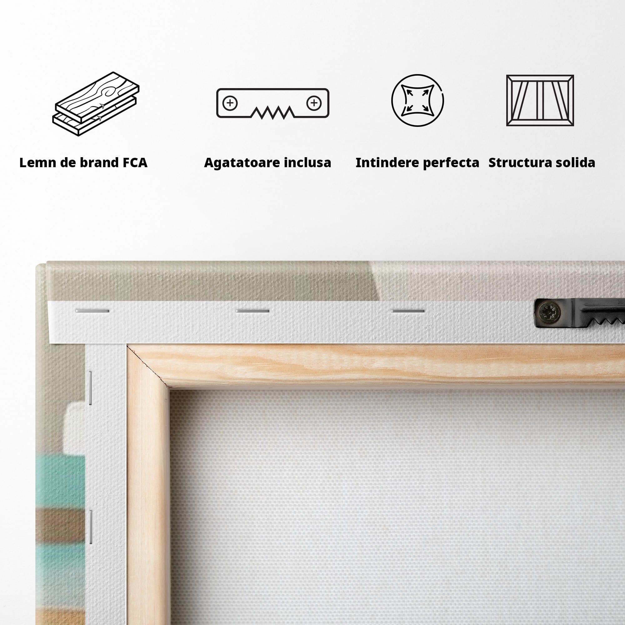 Set 2 Tablouri Canvas Premium LuxCanva® A2-1635, Abstract Circular, Room, Forme, Decorativ, Dormitor, Culori Vibrante