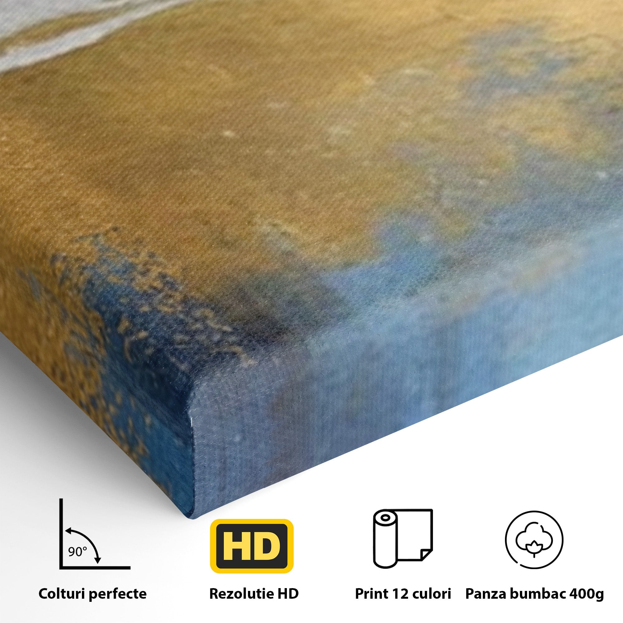 Set 2 Tablouri Canvas Premium LuxCanva® A2-1637, Adancul Marii, Room, Abstract, Plaja, Dormitor, Culori Vibrante