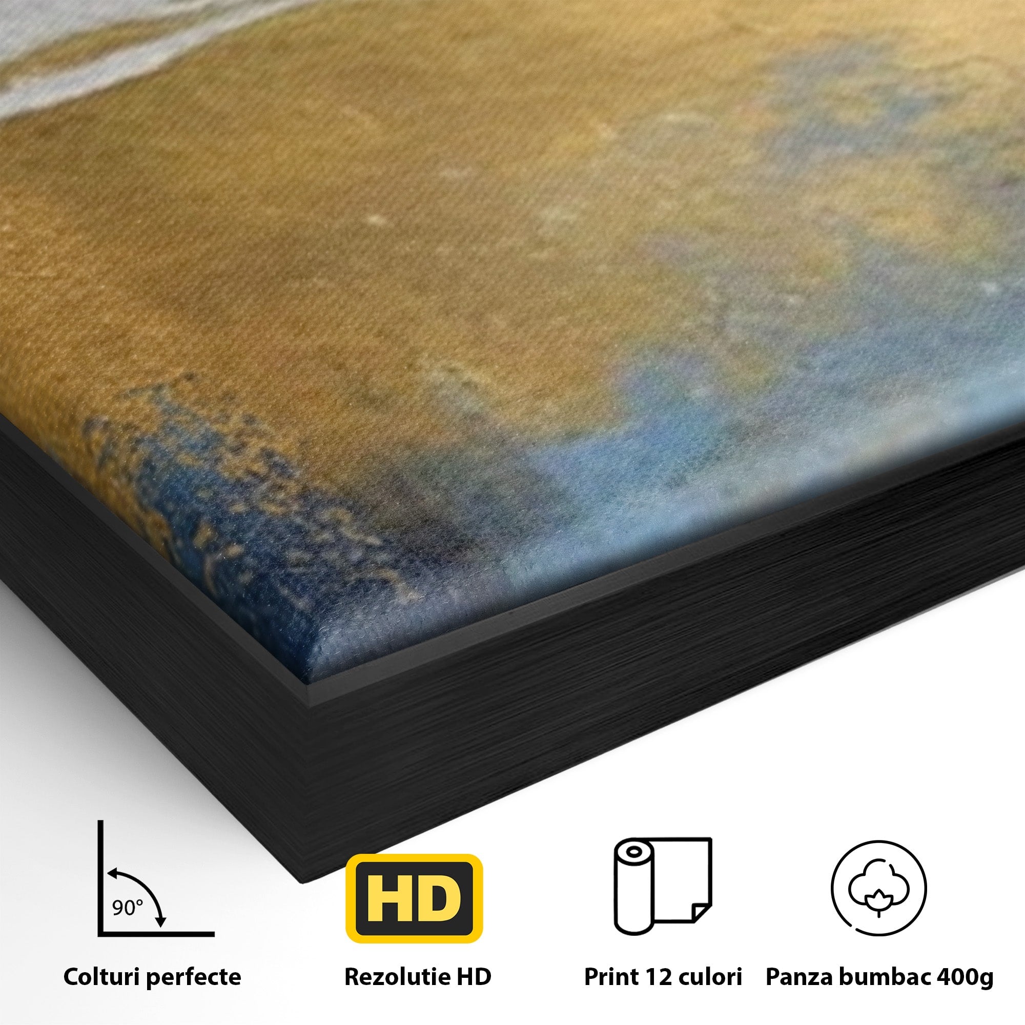 Set 2 Tablouri Canvas Premium LuxCanva® A2-1637, Adancul Marii, Room, Abstract, Plaja, Dormitor, Culori Vibrante