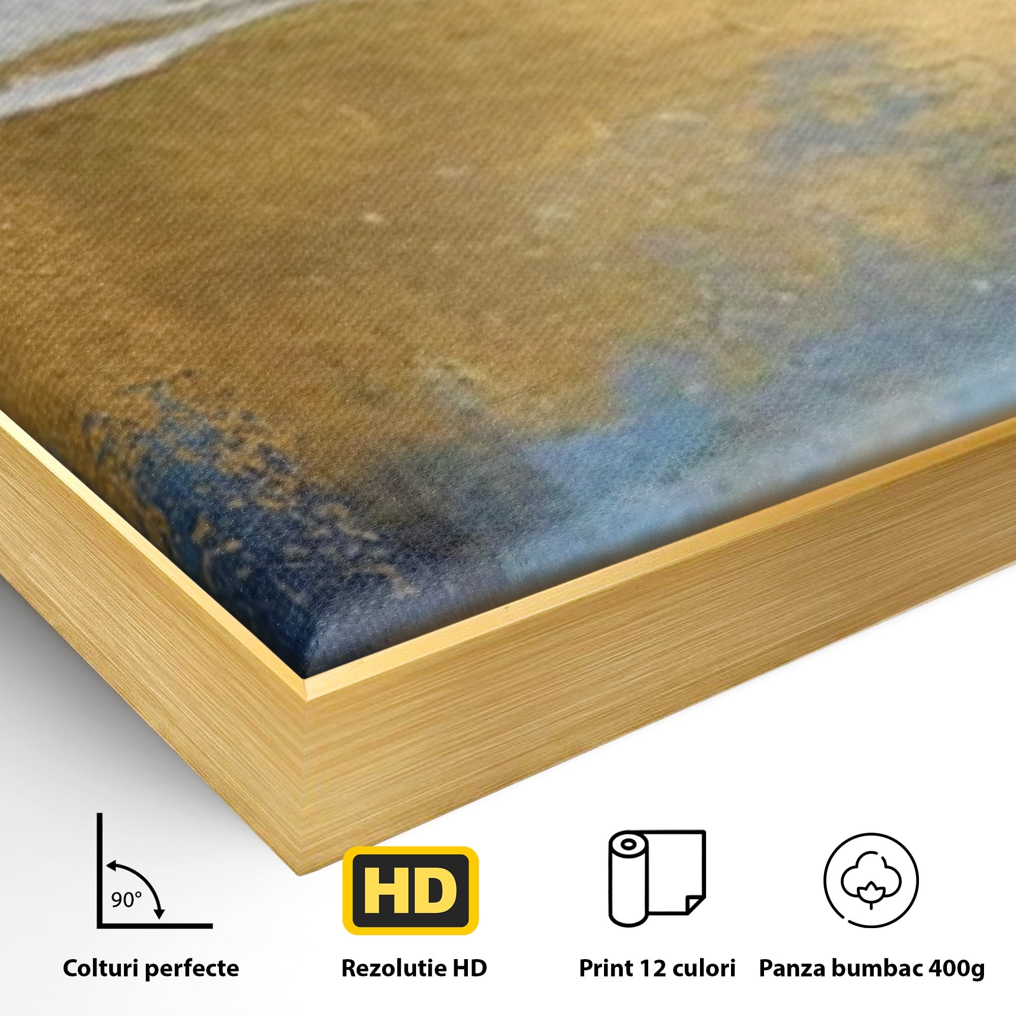 Set 2 Tablouri Canvas Premium LuxCanva® A2-1637, Adancul Marii, Room, Abstract, Plaja, Dormitor, Culori Vibrante