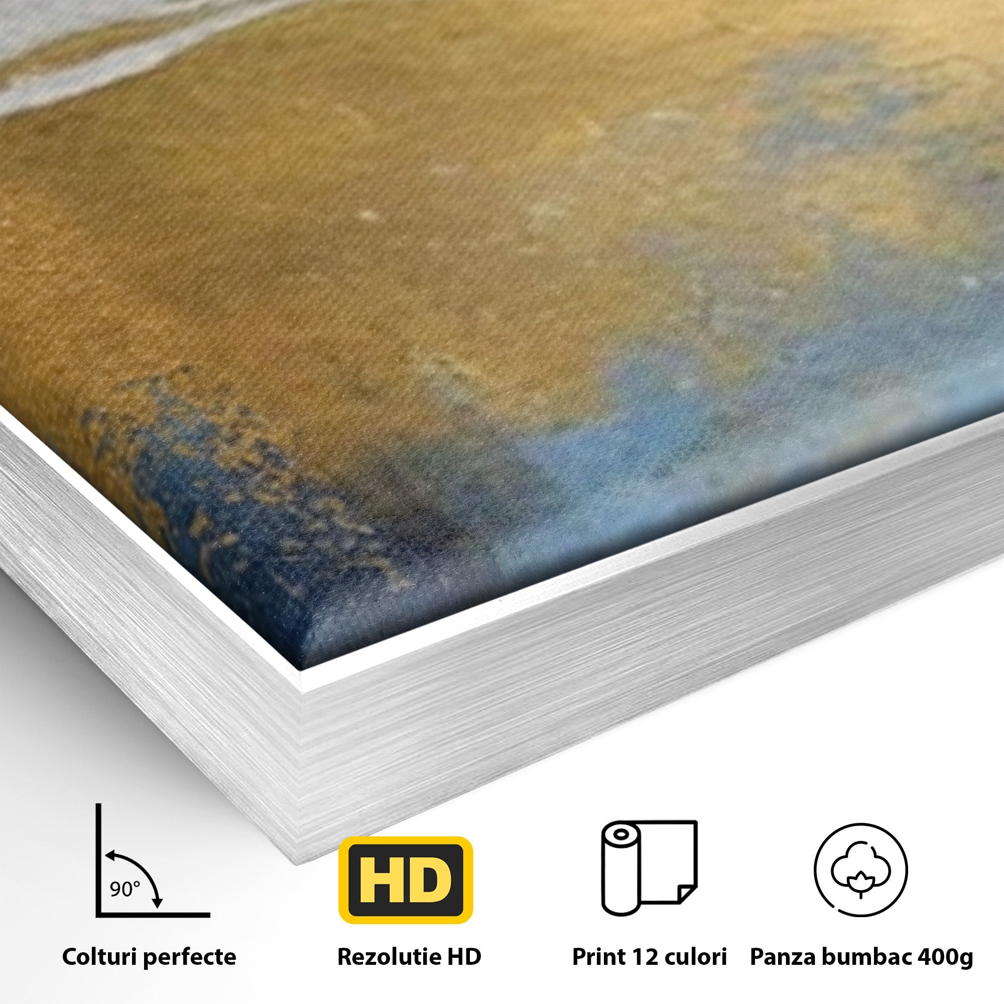 Set 2 Tablouri Canvas Premium LuxCanva® A2-1637, Adancul Marii, Room, Abstract, Plaja, Dormitor, Culori Vibrante