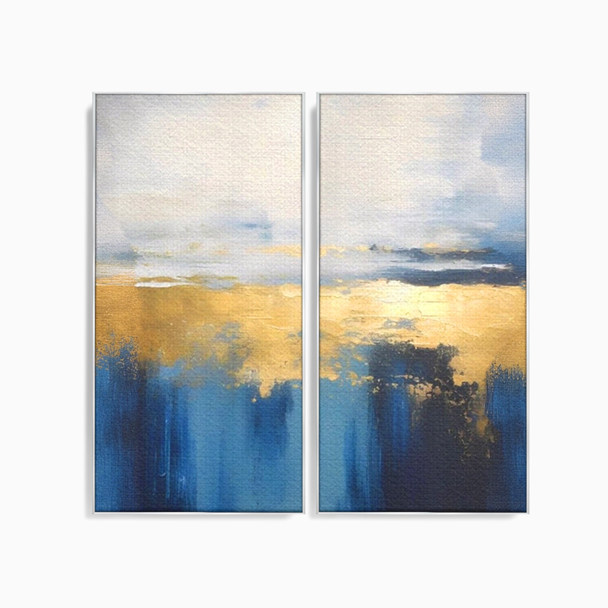 Set 2 Tablouri Canvas Premium LuxCanva® A2-1637, Adancul Marii, Room, Abstract, Plaja, Dormitor, Culori Vibrante