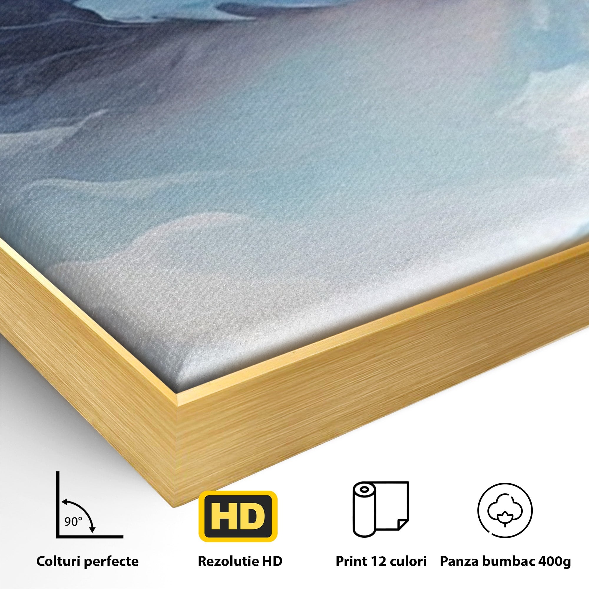 Set 2 Tablouri Canvas Premium LuxCanva® A2-1644, Pink Contrast, Dormitor, Decorativ, Landscape, Cromatic, Living, Culori Vibrante