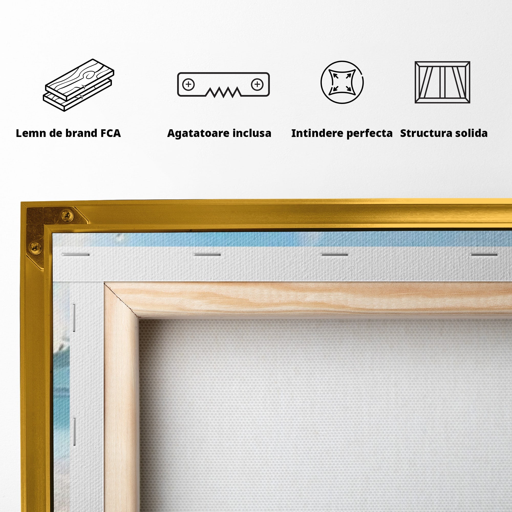 Set 2 Tablouri Canvas Premium LuxCanva® A2-1646, Sea Abstract, Dormitor, Decorativ, Plaja, Valuri, Living, Culori Vibrante