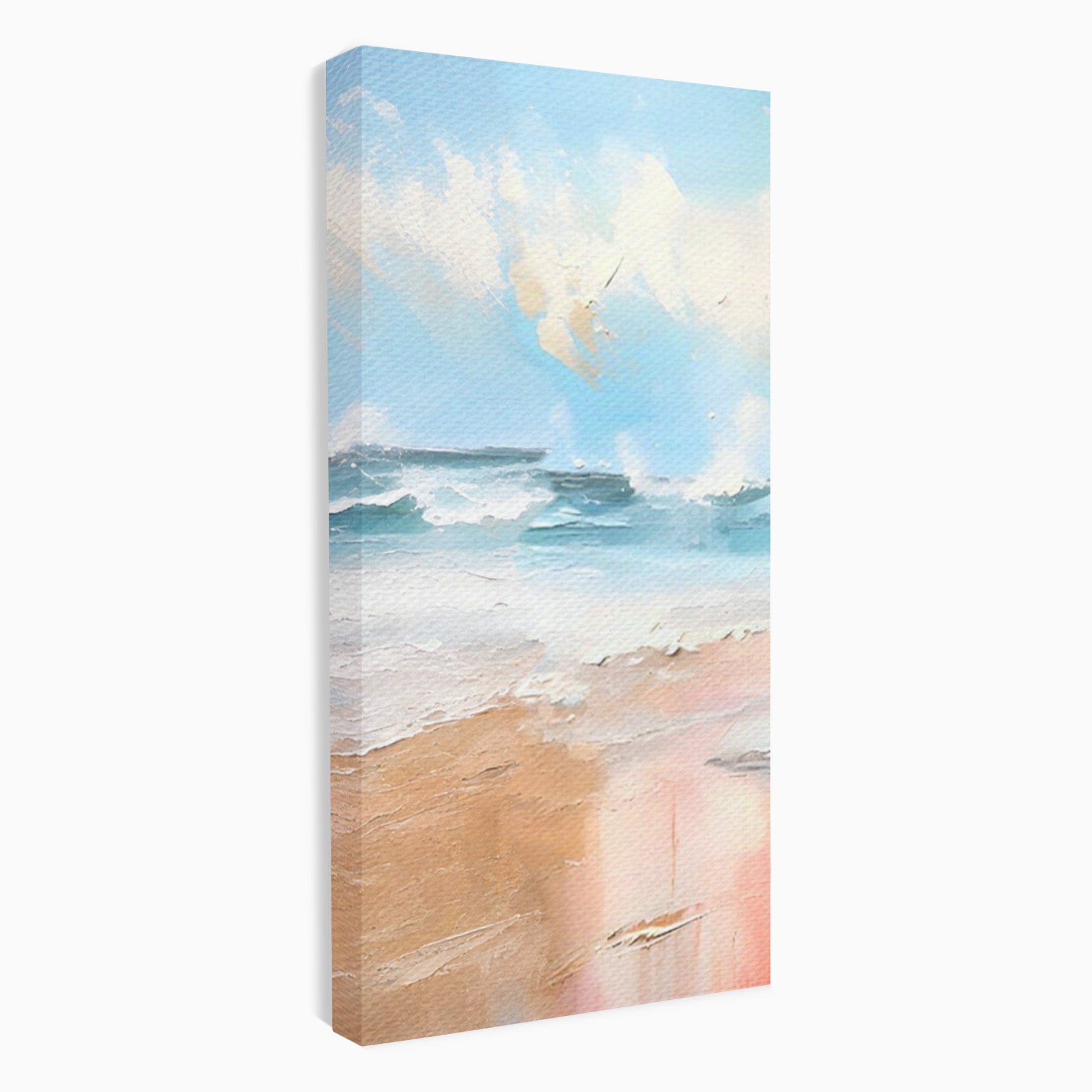Set 2 Tablouri Canvas Premium LuxCanva® A2-1646, Sea Abstract, Dormitor, Decorativ, Plaja, Valuri, Living, Culori Vibrante