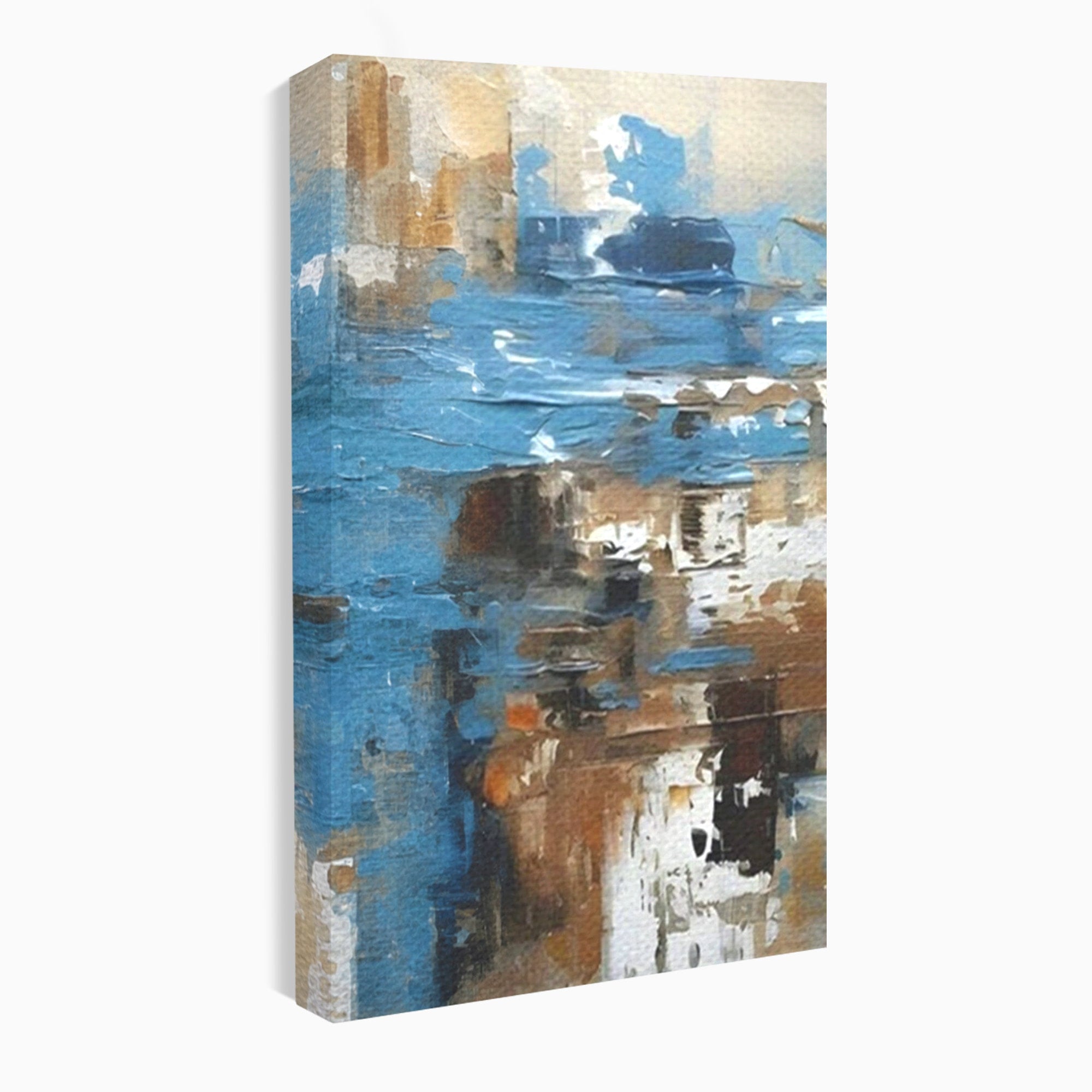 Set 2 Tablouri Canvas Premium LuxCanva® A2-1650, Painting Brown, Room, Decorativ, Cromatic, Abstract, Living, Culori Vibrante