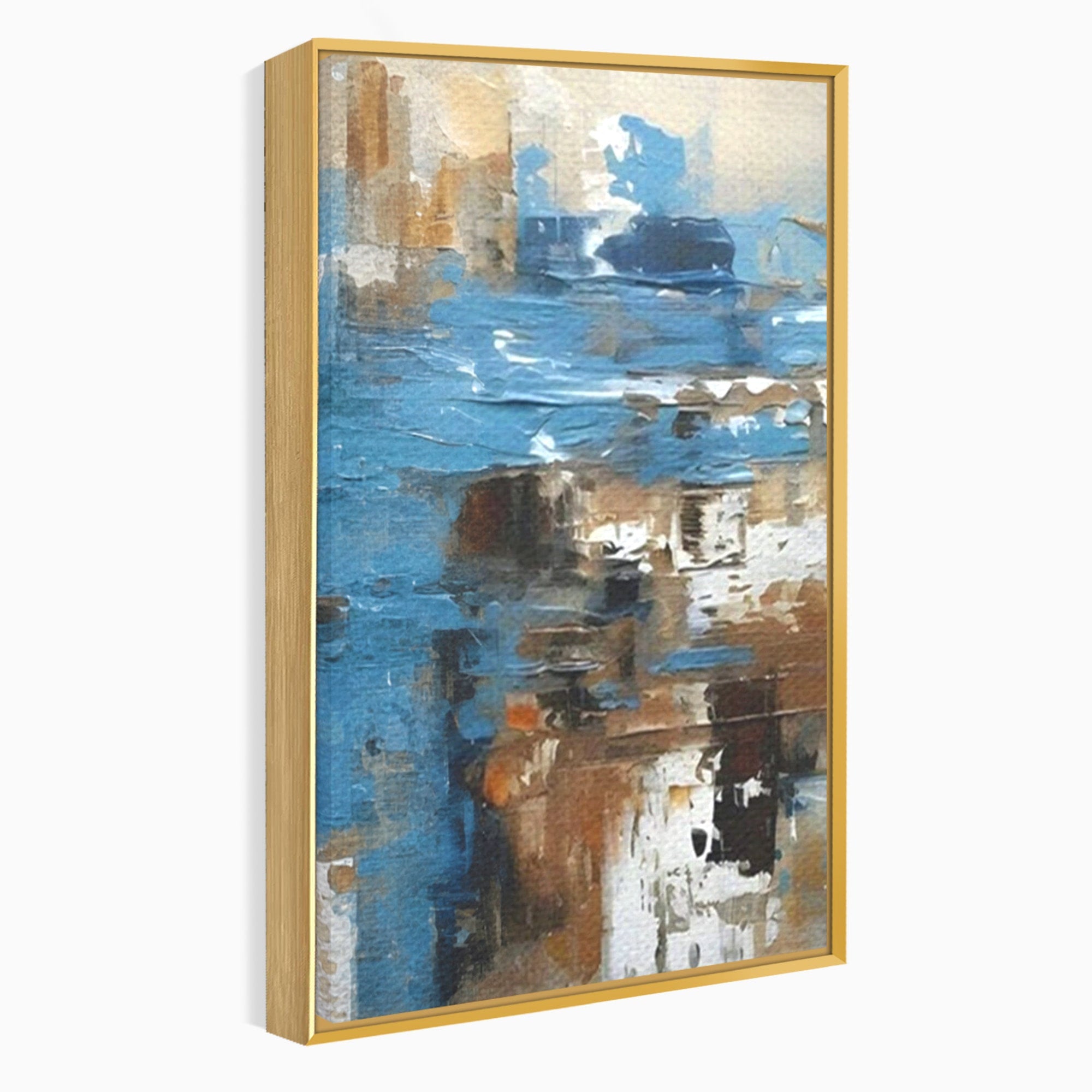 Set 2 Tablouri Canvas Premium LuxCanva® A2-1650, Painting Brown, Room, Decorativ, Cromatic, Abstract, Living, Culori Vibrante
