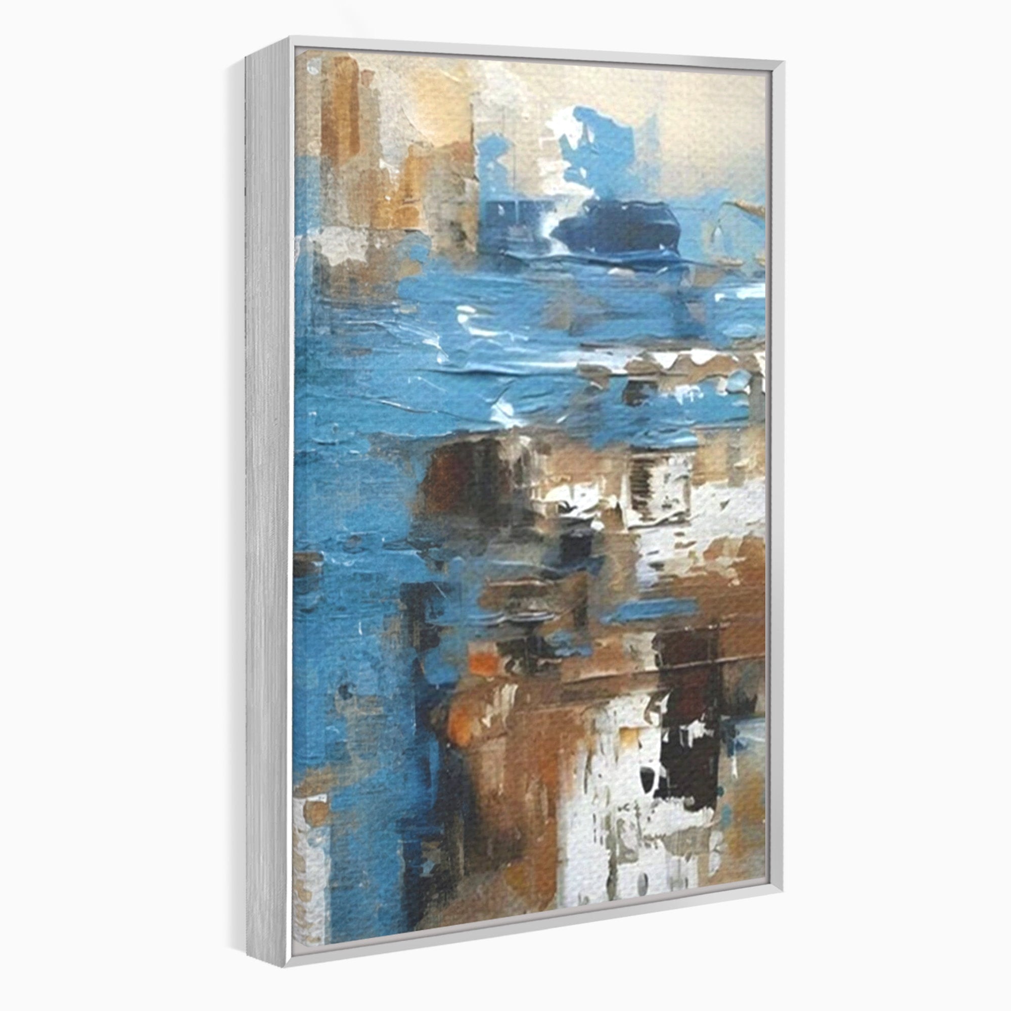 Set 2 Tablouri Canvas Premium LuxCanva® A2-1650, Painting Brown, Room, Decorativ, Cromatic, Abstract, Living, Culori Vibrante