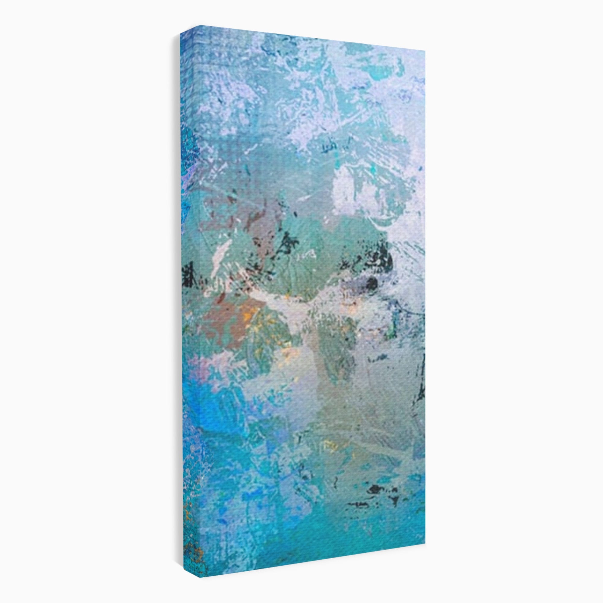 Set 3 Tablouri Canvas Premium LuxCanva® A3-1087, Colorful Blue, Abstract, BabyBlue, Albastru, Multicolor, Culori Vibrante