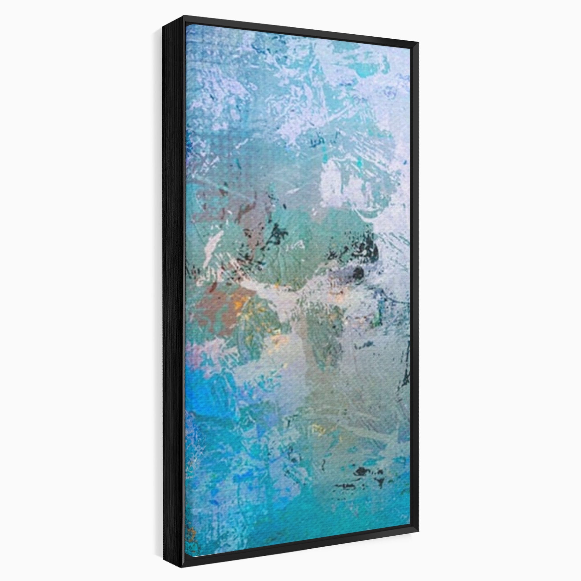 Set 3 Tablouri Canvas Premium LuxCanva® A3-1087, Colorful Blue, Abstract, BabyBlue, Albastru, Multicolor, Culori Vibrante