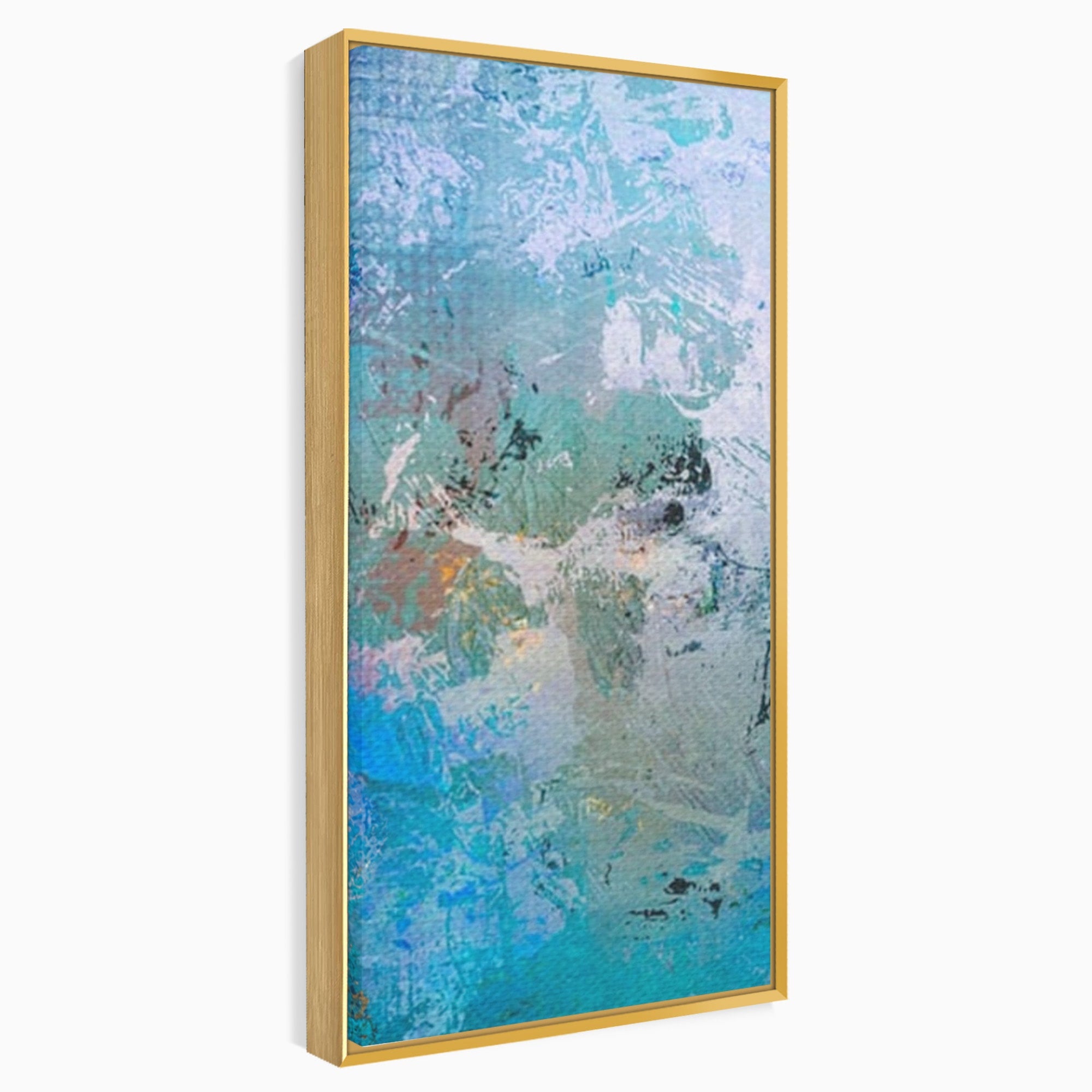 Set 3 Tablouri Canvas Premium LuxCanva® A3-1087, Colorful Blue, Abstract, BabyBlue, Albastru, Multicolor, Culori Vibrante