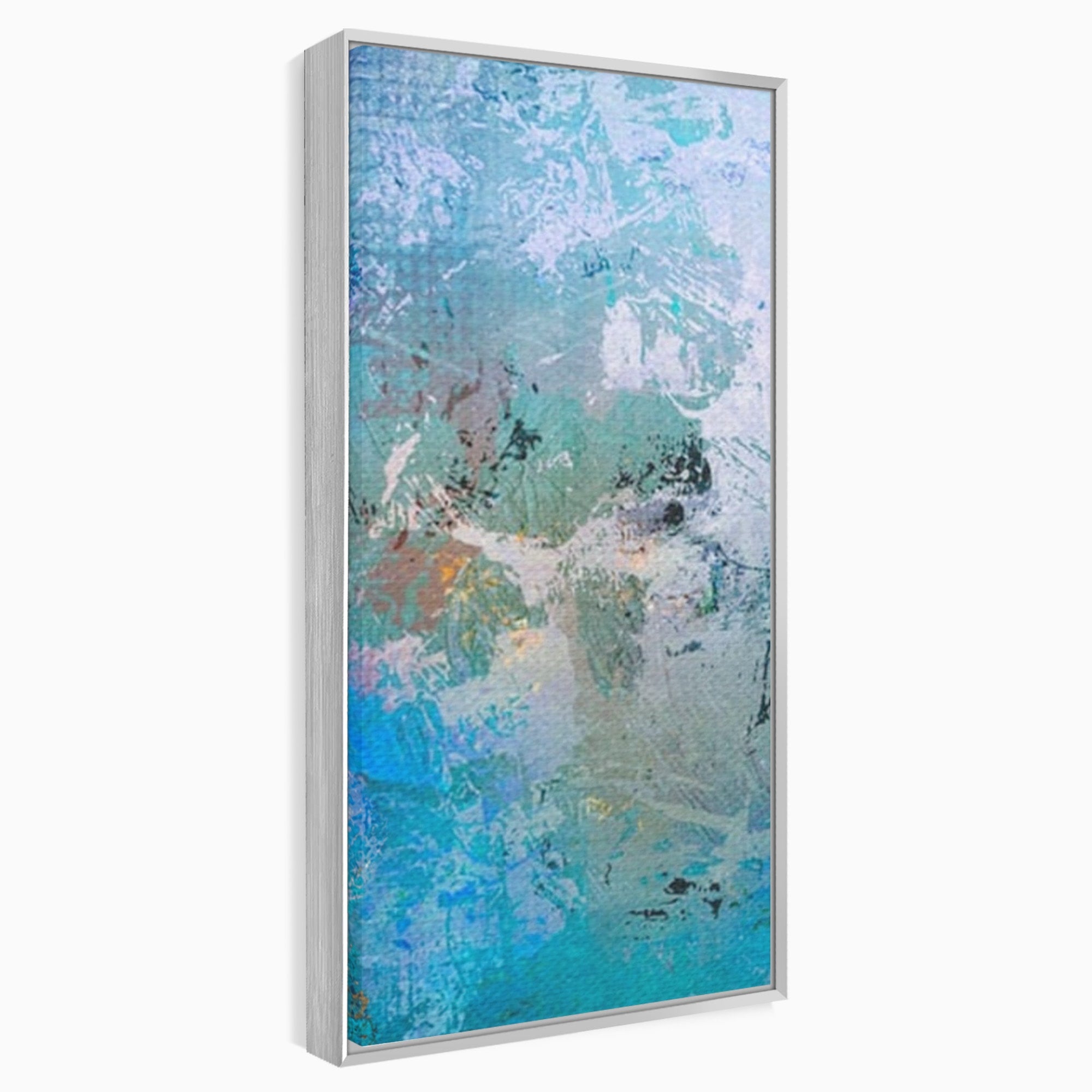 Set 3 Tablouri Canvas Premium LuxCanva® A3-1087, Colorful Blue, Abstract, BabyBlue, Albastru, Multicolor, Culori Vibrante