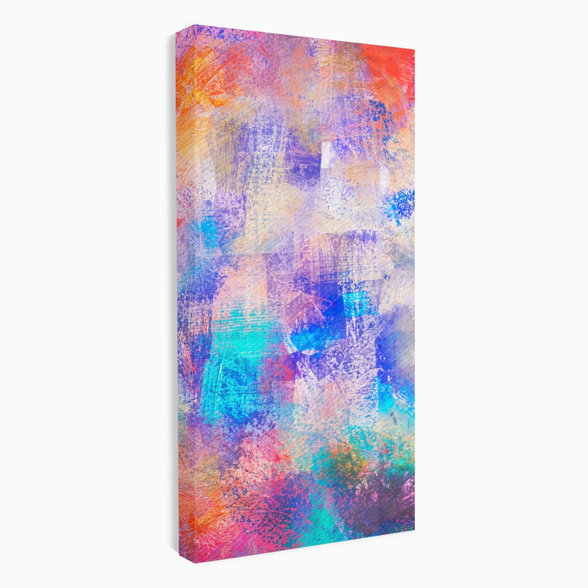 Set 3 Tablouri Canvas Premium LuxCanva® A3-1089, Multicolor, Abstract, Mixture Of Colors, Culori Vibrante