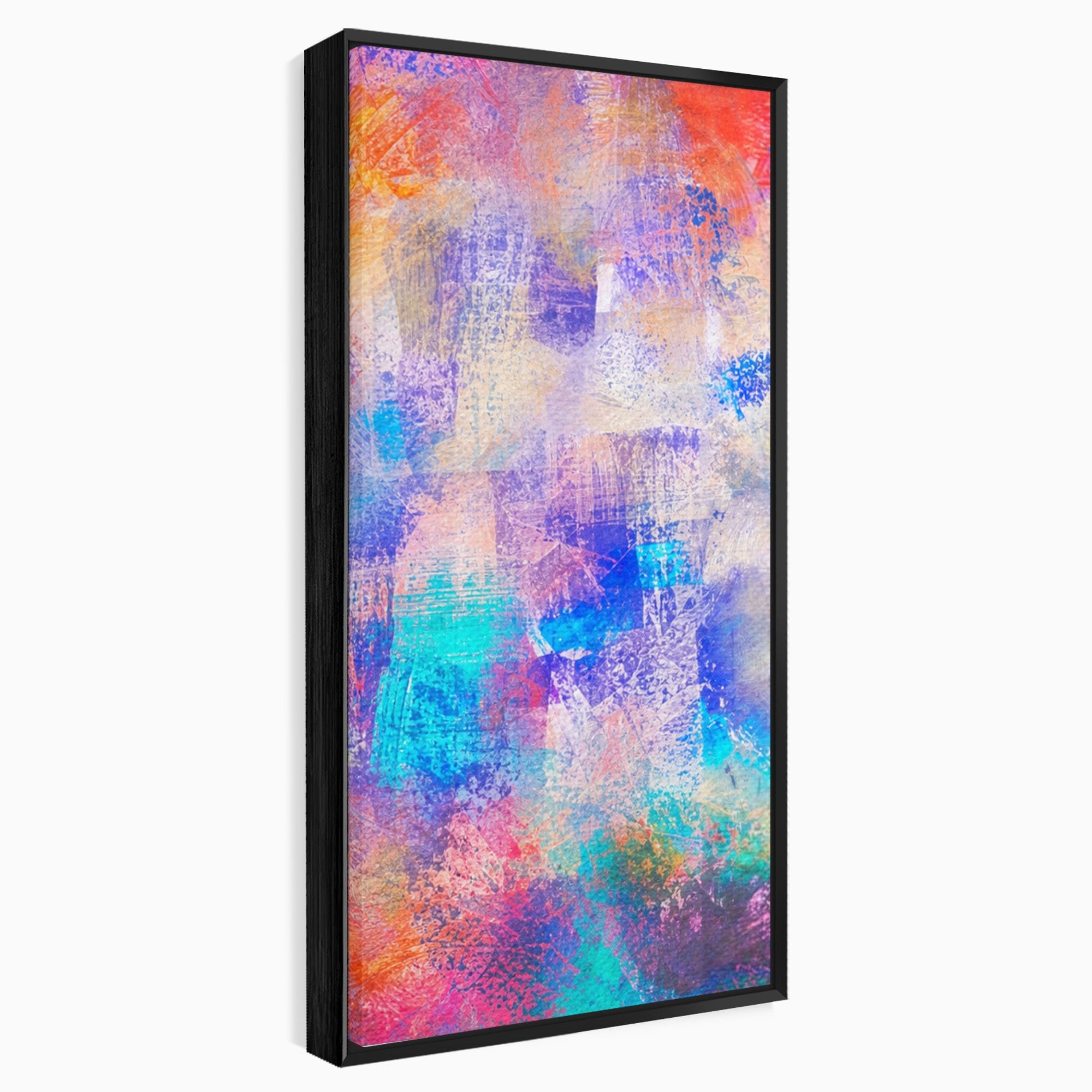 Set 3 Tablouri Canvas Premium LuxCanva® A3-1089, Multicolor, Abstract, Mixture Of Colors, Culori Vibrante