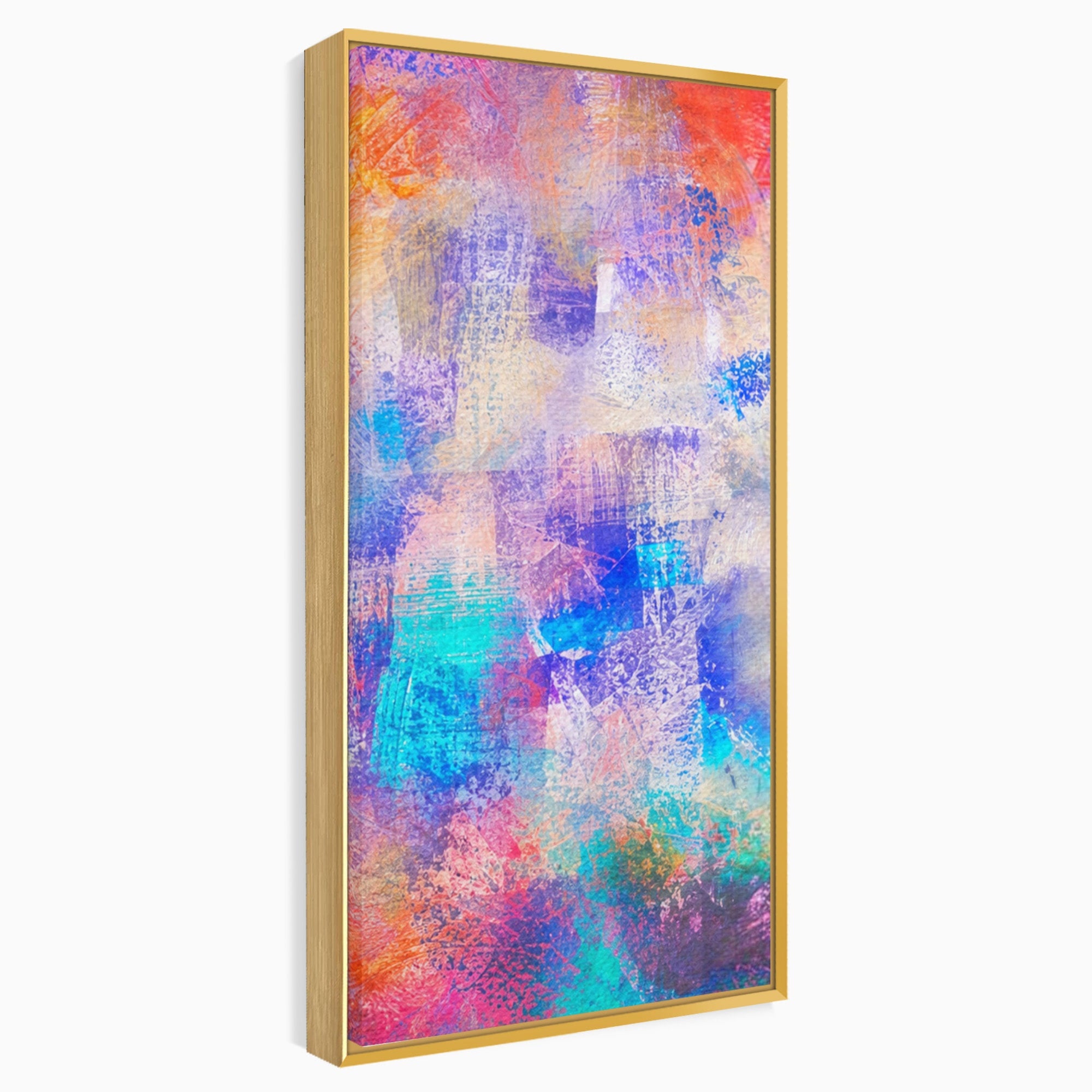 Set 3 Tablouri Canvas Premium LuxCanva® A3-1089, Multicolor, Abstract, Mixture Of Colors, Culori Vibrante