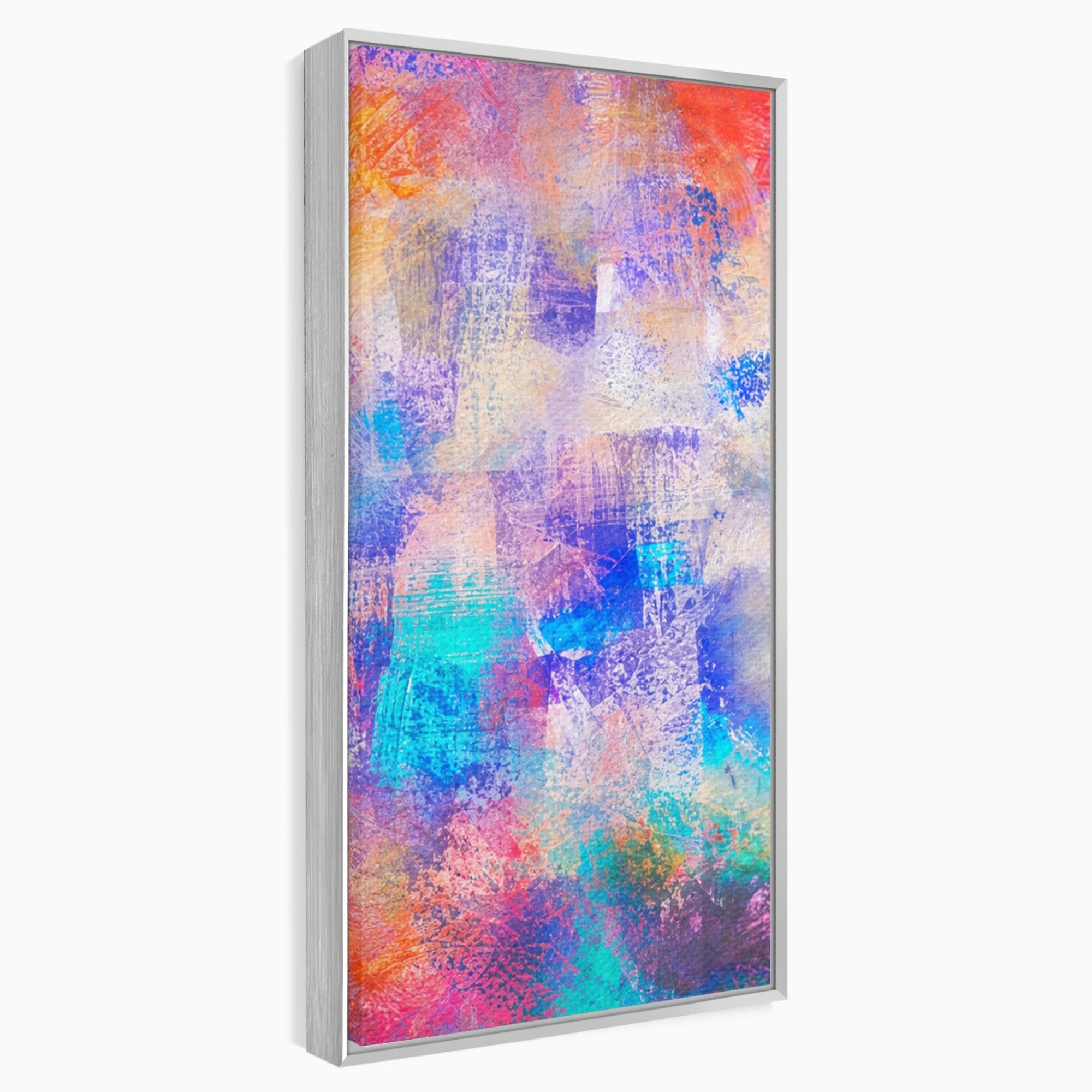 Set 3 Tablouri Canvas Premium LuxCanva® A3-1089, Multicolor, Abstract, Mixture Of Colors, Culori Vibrante