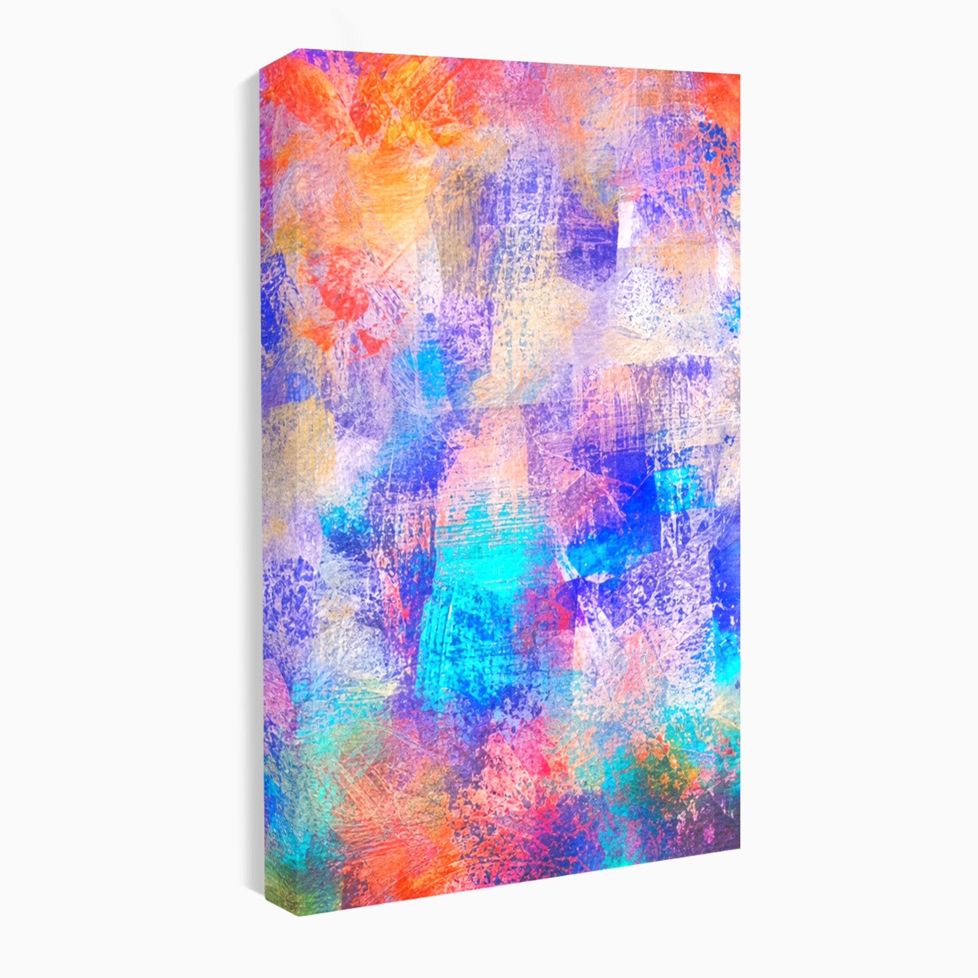 Set 3 Tablouri Canvas Premium LuxCanva® A3-1089, Multicolor, Abstract, Mixture Of Colors, Culori Vibrante
