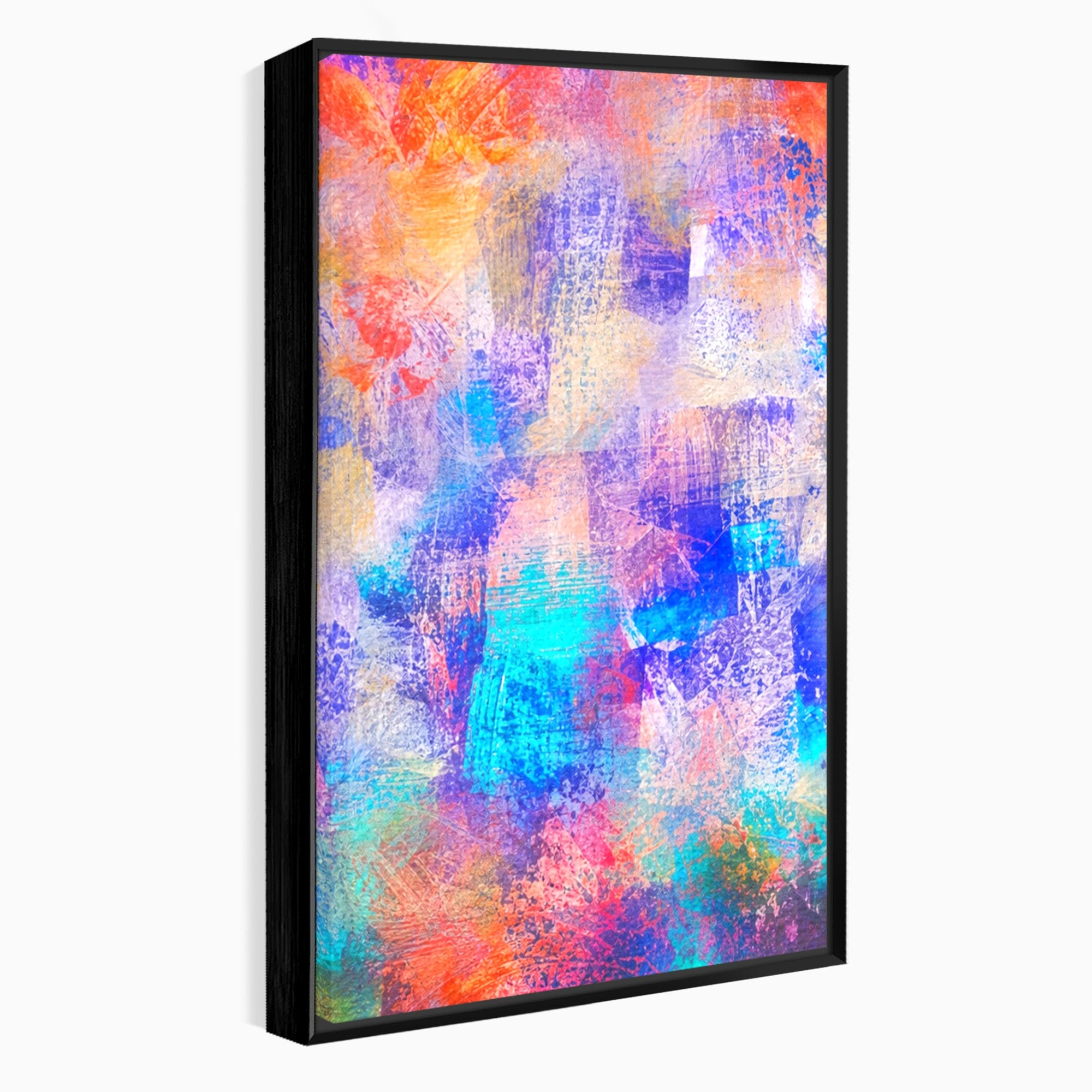 Set 3 Tablouri Canvas Premium LuxCanva® A3-1089, Multicolor, Abstract, Mixture Of Colors, Culori Vibrante