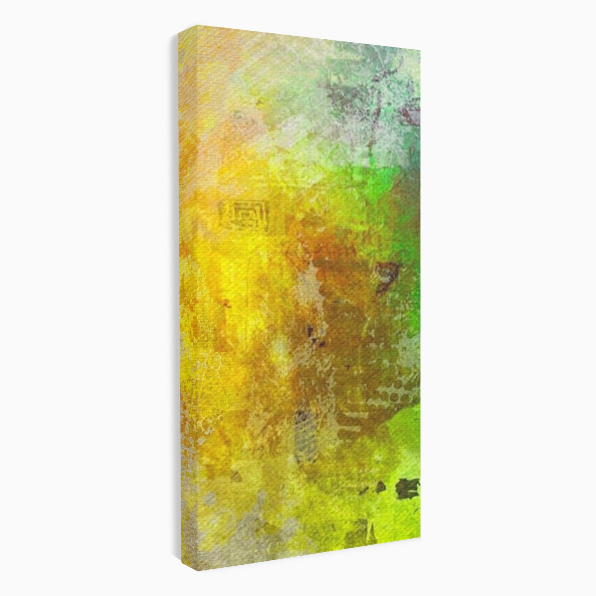Set 3 Tablouri Canvas Premium LuxCanva® A3-1091, Colorful Green, Abstract, Verde, Blue, Multicolor, Culori Vibrante