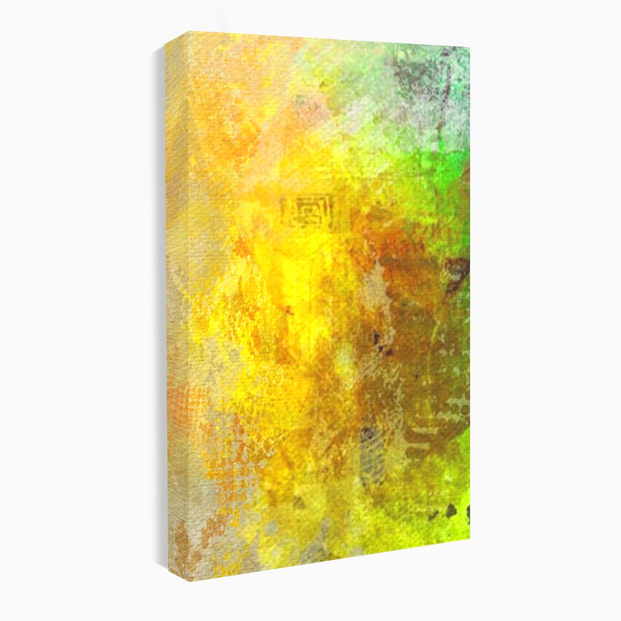 Set 3 Tablouri Canvas Premium LuxCanva® A3-1091, Colorful Green, Abstract, Verde, Blue, Multicolor, Culori Vibrante