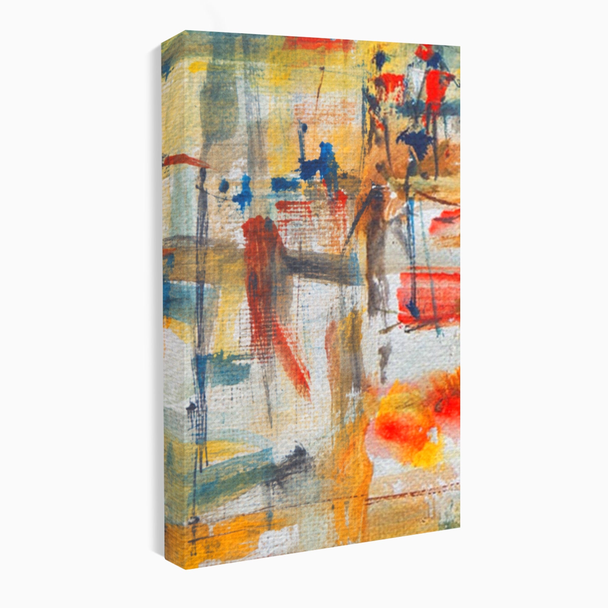 Set 3 Tablouri Canvas Premium LuxCanva® A3-1094, Dansul Culorilor, Arta Abstracta, Culoare, Pictura, Culori Vibrante
