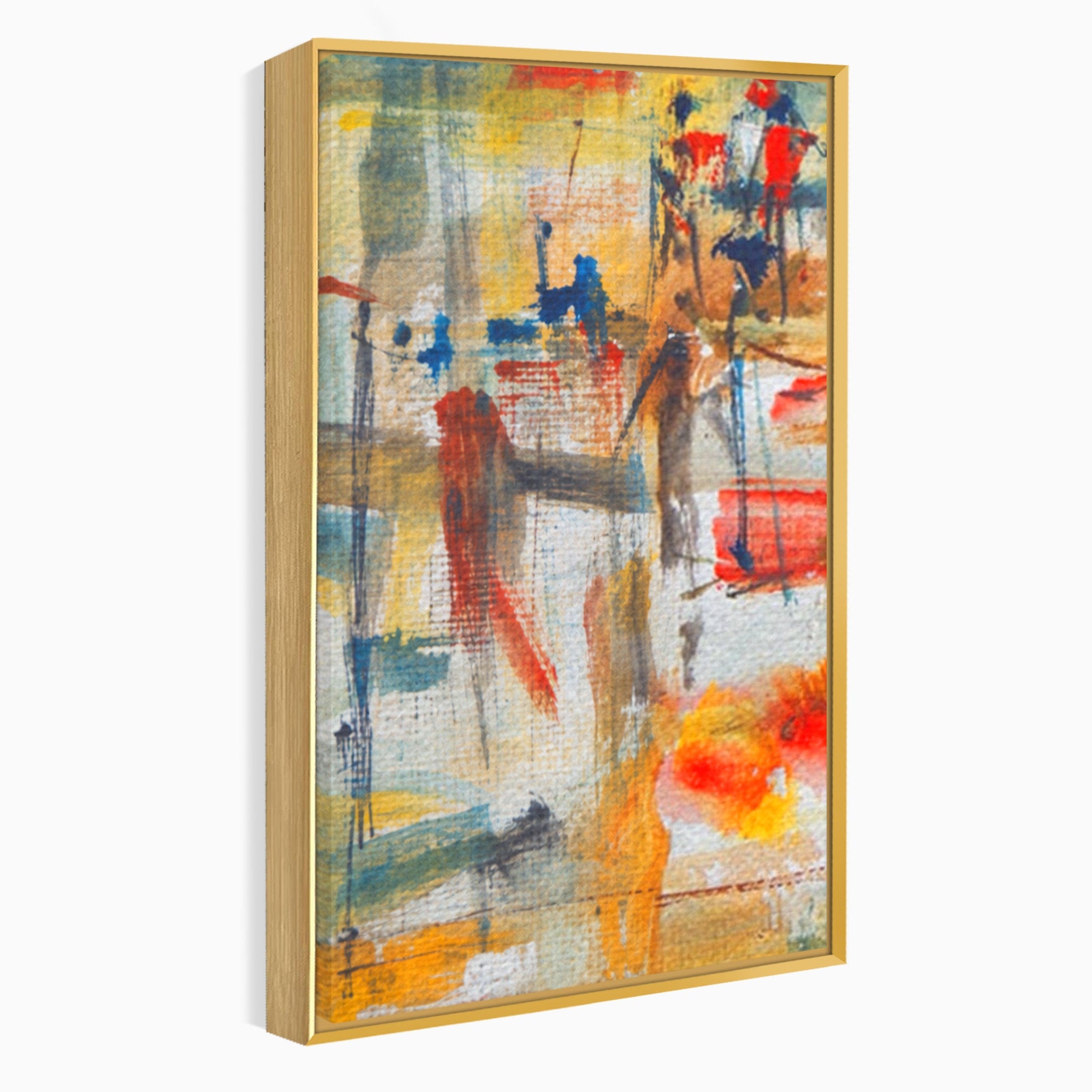 Set 3 Tablouri Canvas Premium LuxCanva® A3-1094, Dansul Culorilor, Arta Abstracta, Culoare, Pictura, Culori Vibrante
