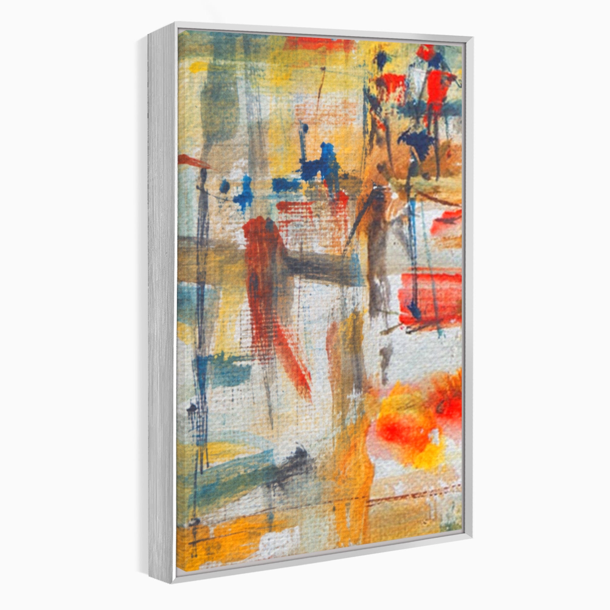 Set 3 Tablouri Canvas Premium LuxCanva® A3-1094, Dansul Culorilor, Arta Abstracta, Culoare, Pictura, Culori Vibrante