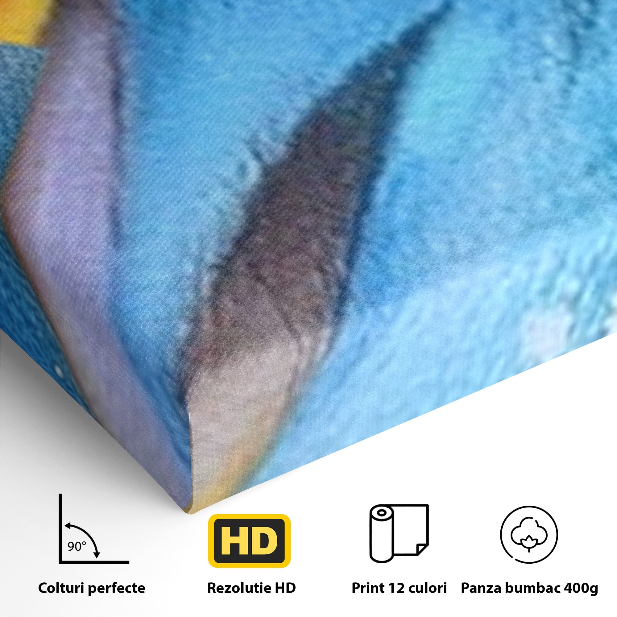 Set 3 Tablouri Canvas Premium LuxCanva® A3-1174, Colorful Graffiti, Graffiti, Multicolor, Birou, Culori Vibrante