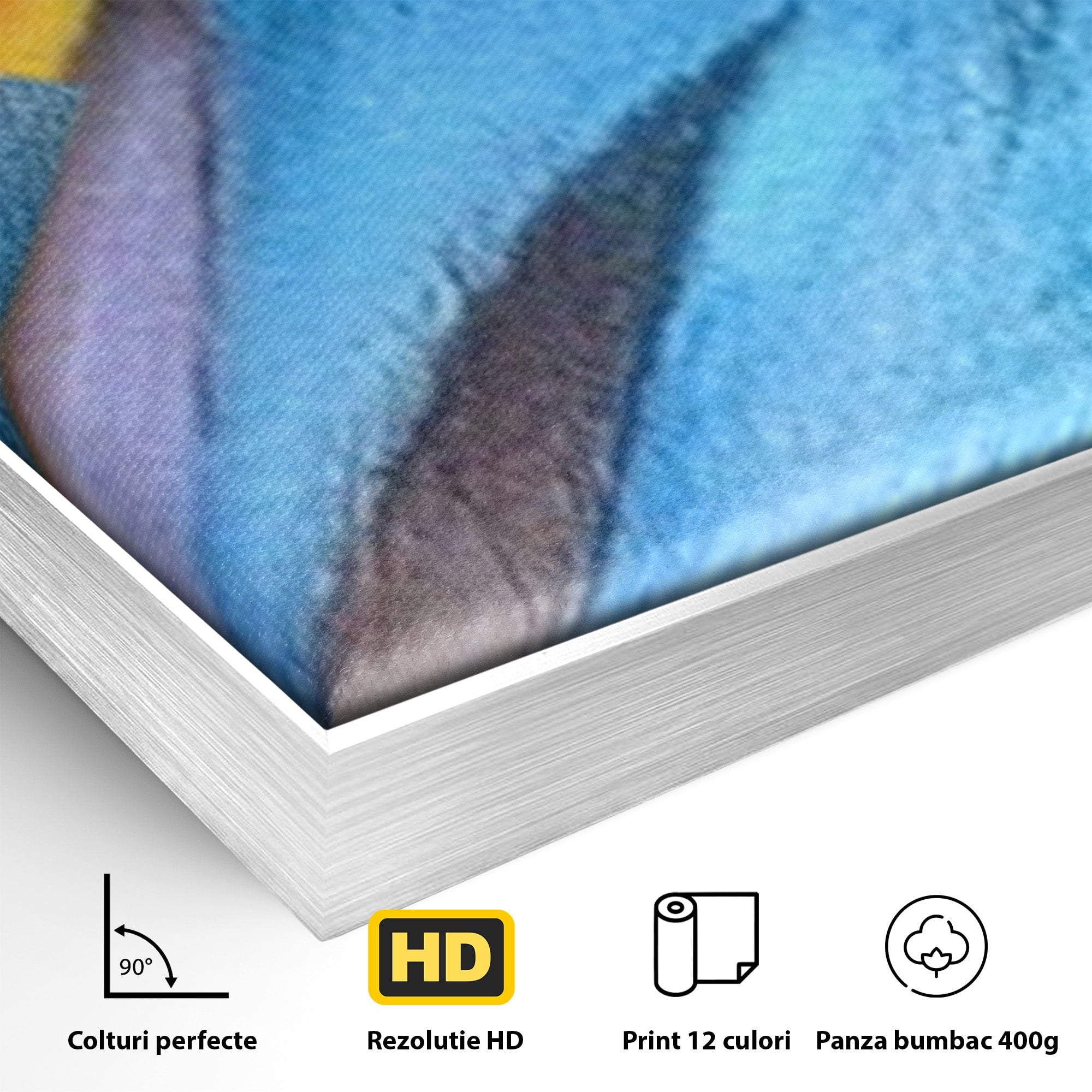 Set 3 Tablouri Canvas Premium LuxCanva® A3-1174, Colorful Graffiti, Graffiti, Multicolor, Birou, Culori Vibrante
