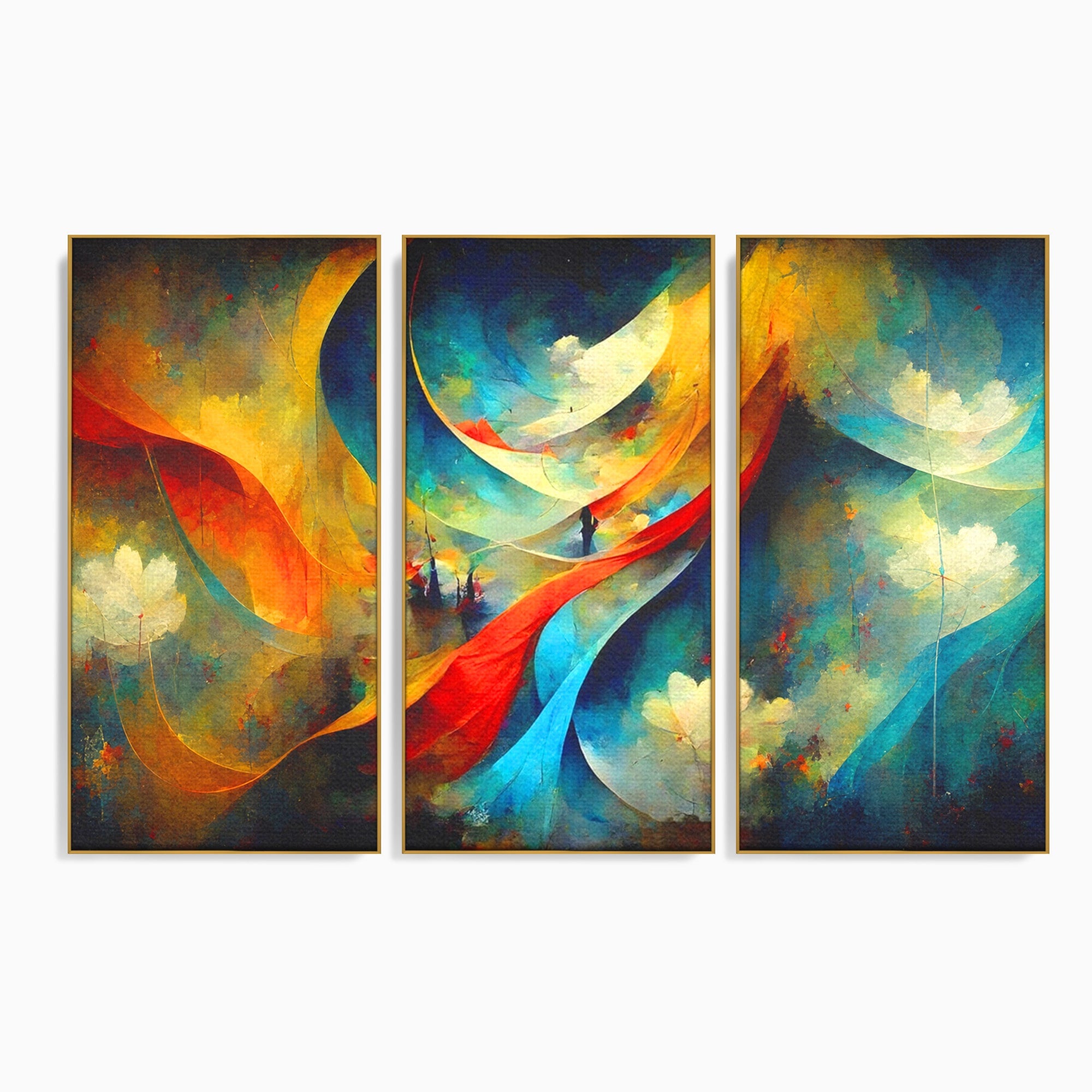 Set 3 Tablouri Canvas Premium LuxCanva® A3-1307, Sweet Dream, Living, Vise, Somn, Abstract, Dormitor, Culori Vibrante