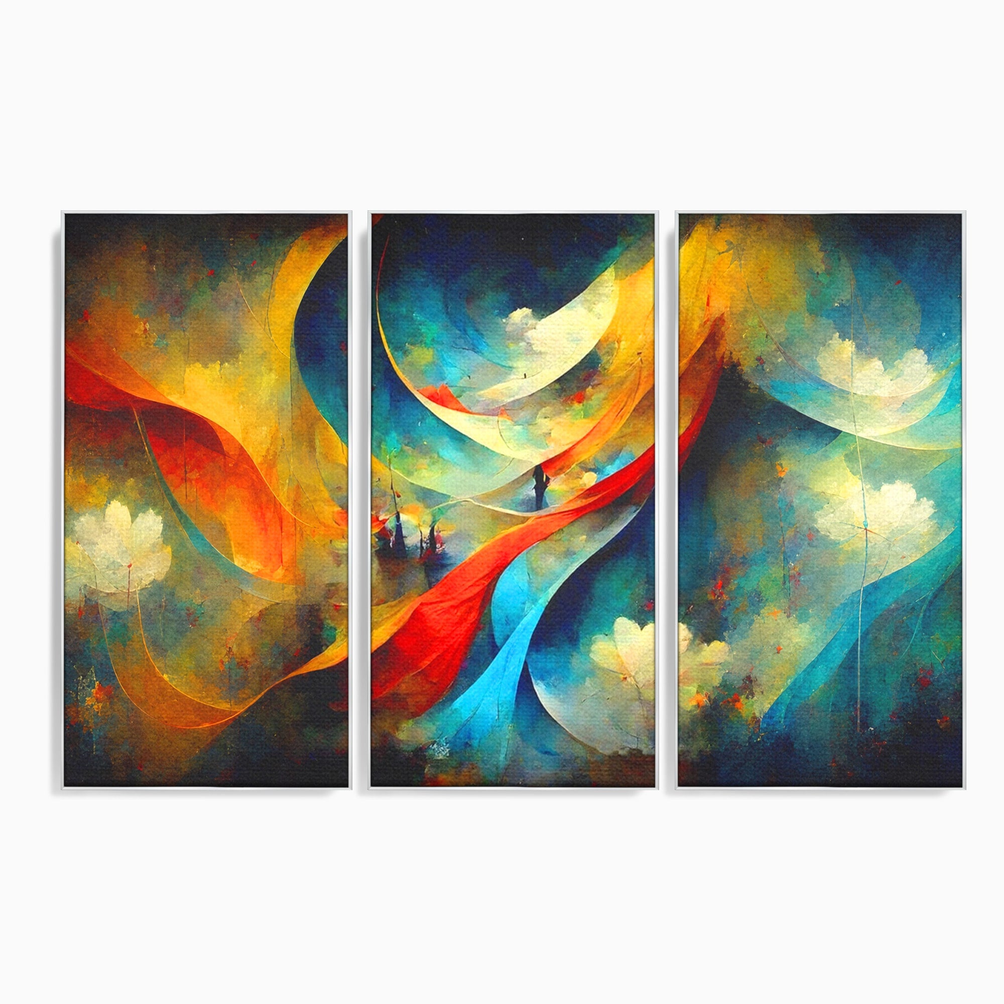 Set 3 Tablouri Canvas Premium LuxCanva® A3-1307, Sweet Dream, Living, Vise, Somn, Abstract, Dormitor, Culori Vibrante