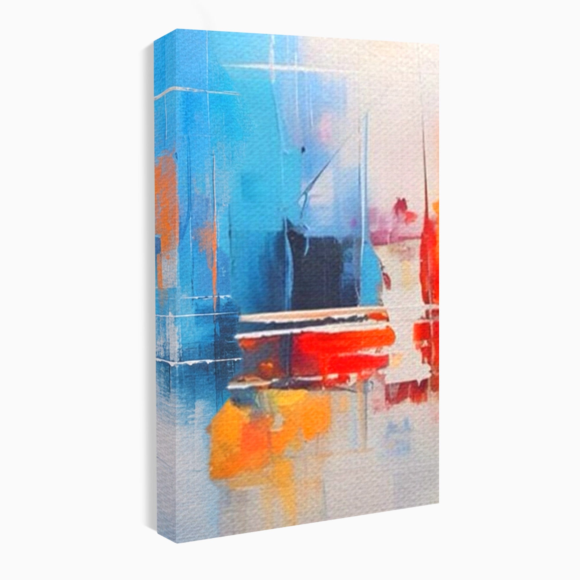 Set 3 Tablouri Canvas Premium LuxCanva® A3-1391, Contrast De Culori, Living, Arta Moderna, Pata De Culoare, Abstract, Dormitor, Culori Vibrante