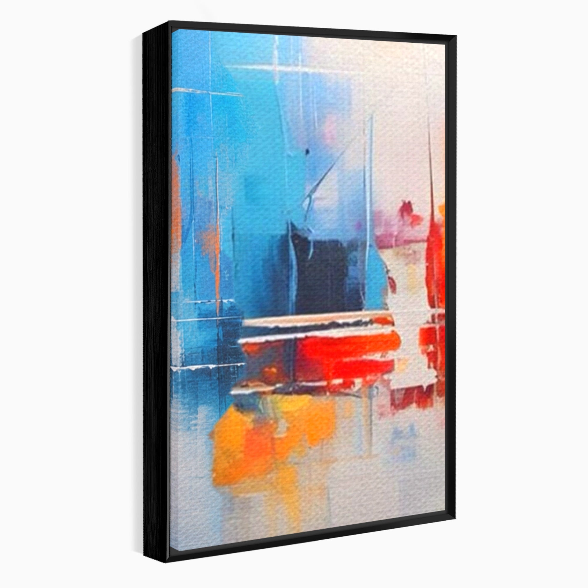 Set 3 Tablouri Canvas Premium LuxCanva® A3-1391, Contrast De Culori, Living, Arta Moderna, Pata De Culoare, Abstract, Dormitor, Culori Vibrante