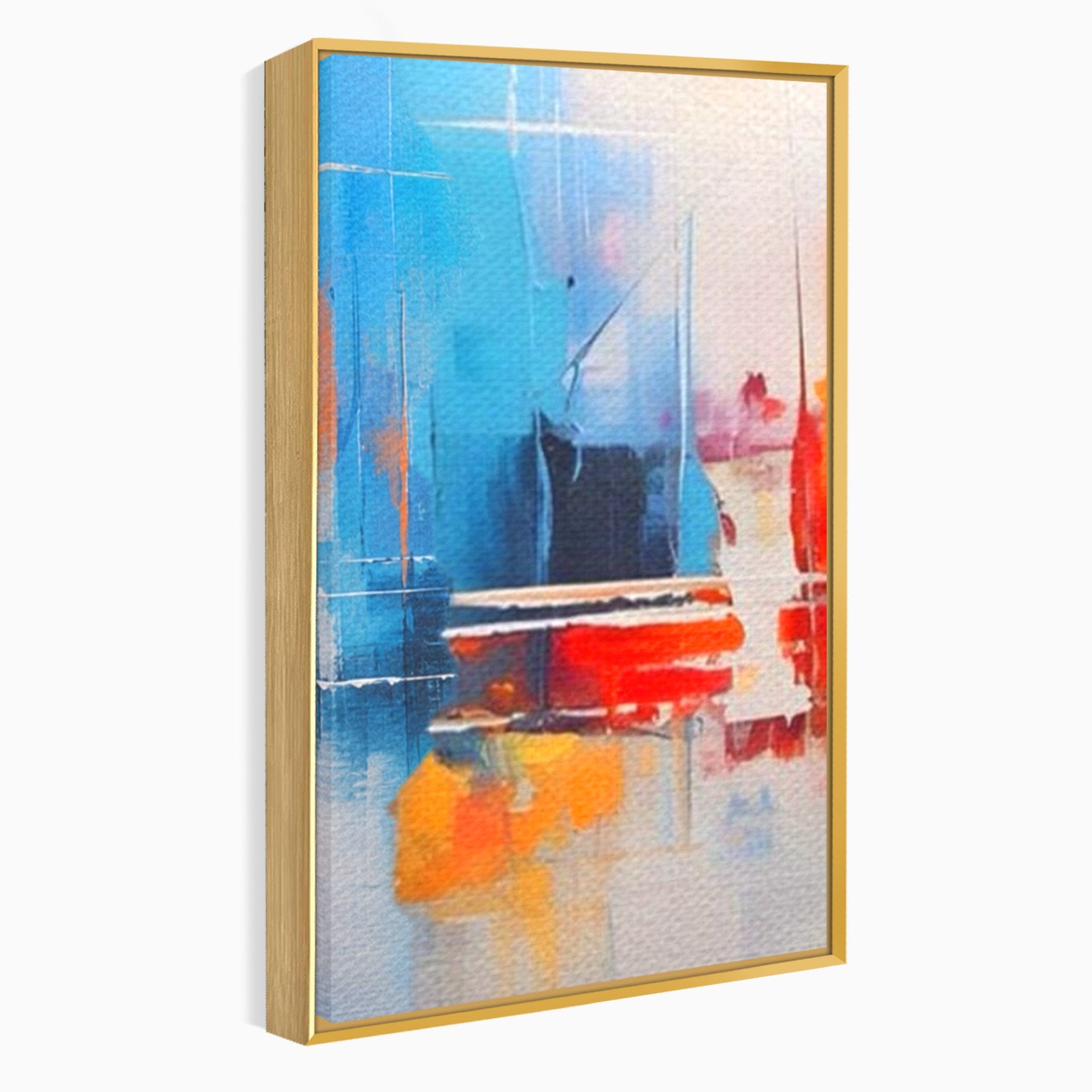 Set 3 Tablouri Canvas Premium LuxCanva® A3-1391, Contrast De Culori, Living, Arta Moderna, Pata De Culoare, Abstract, Dormitor, Culori Vibrante