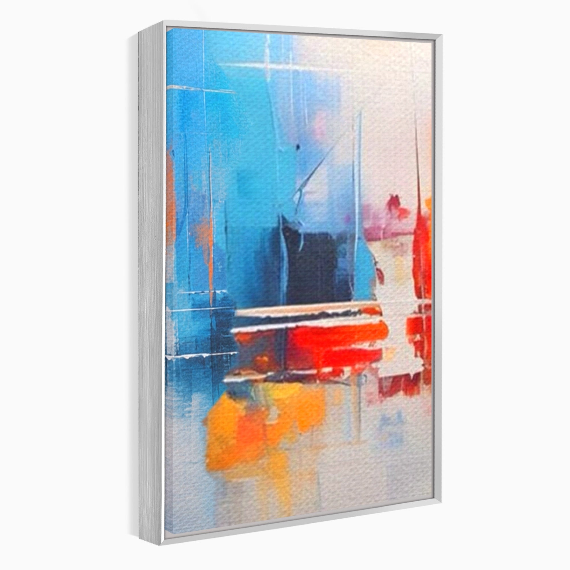 Set 3 Tablouri Canvas Premium LuxCanva® A3-1391, Contrast De Culori, Living, Arta Moderna, Pata De Culoare, Abstract, Dormitor, Culori Vibrante