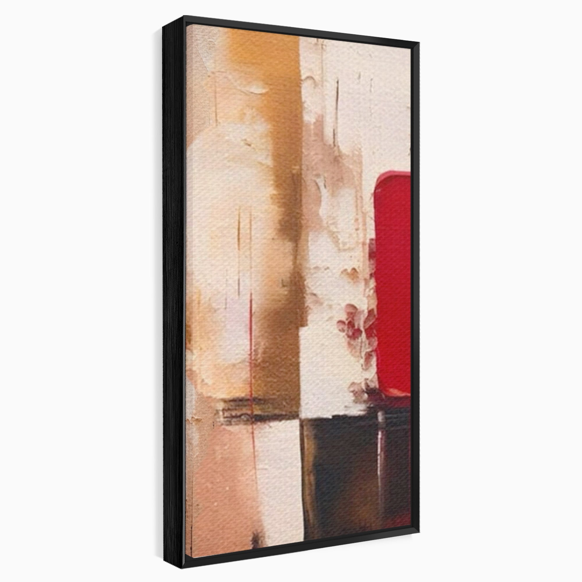 Set 3 Tablouri Canvas Premium LuxCanva® A3-1587, Red Squares, Room, Orizontal, Patrate, Decorativ, Abstract, Living, Culori Vibrante